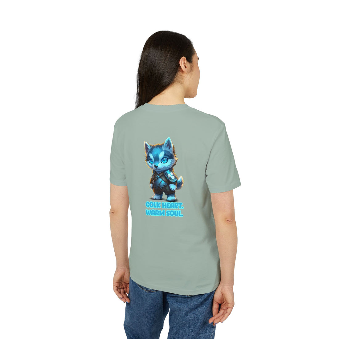 Embrace Your Demons T-Shirt — Cute Blue Fox 'Cold Heart, Warm Soul' Graphic Tee