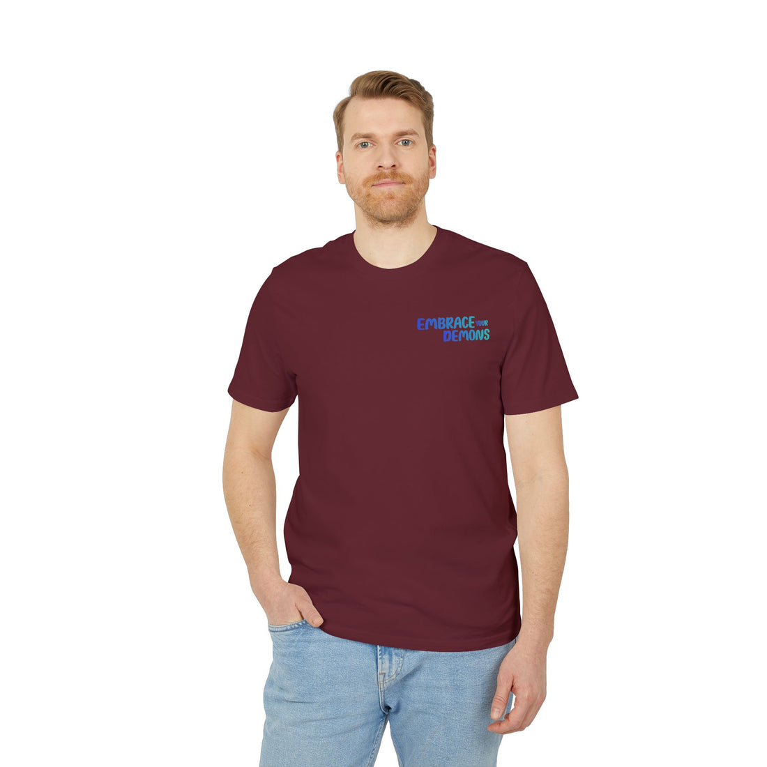 Samurai Shadow Tee — "Embrace the Demons" Graphic T-Shirt