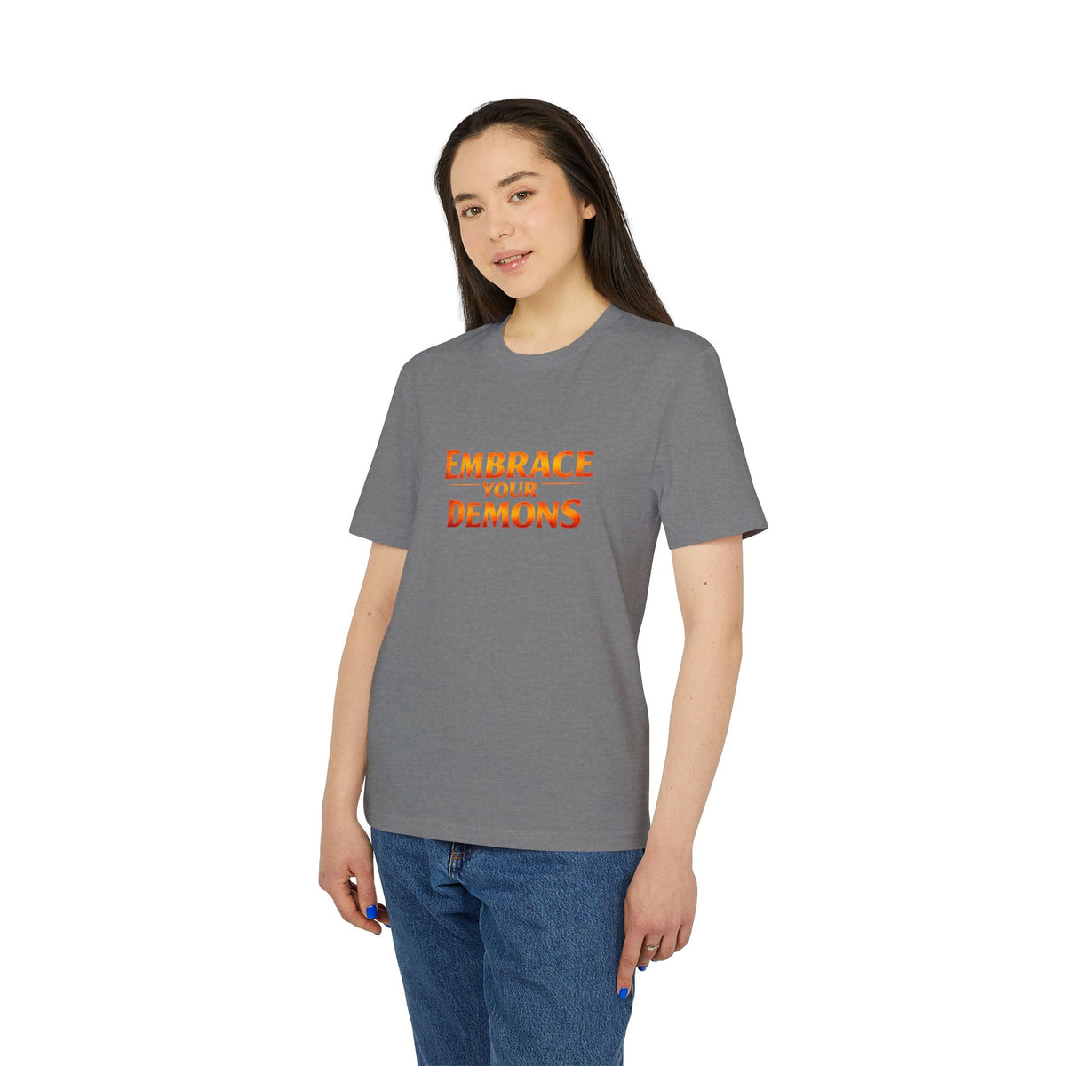 Embrace Your Demons T-Shirt — Small Flame Big Courage Graphic Tee