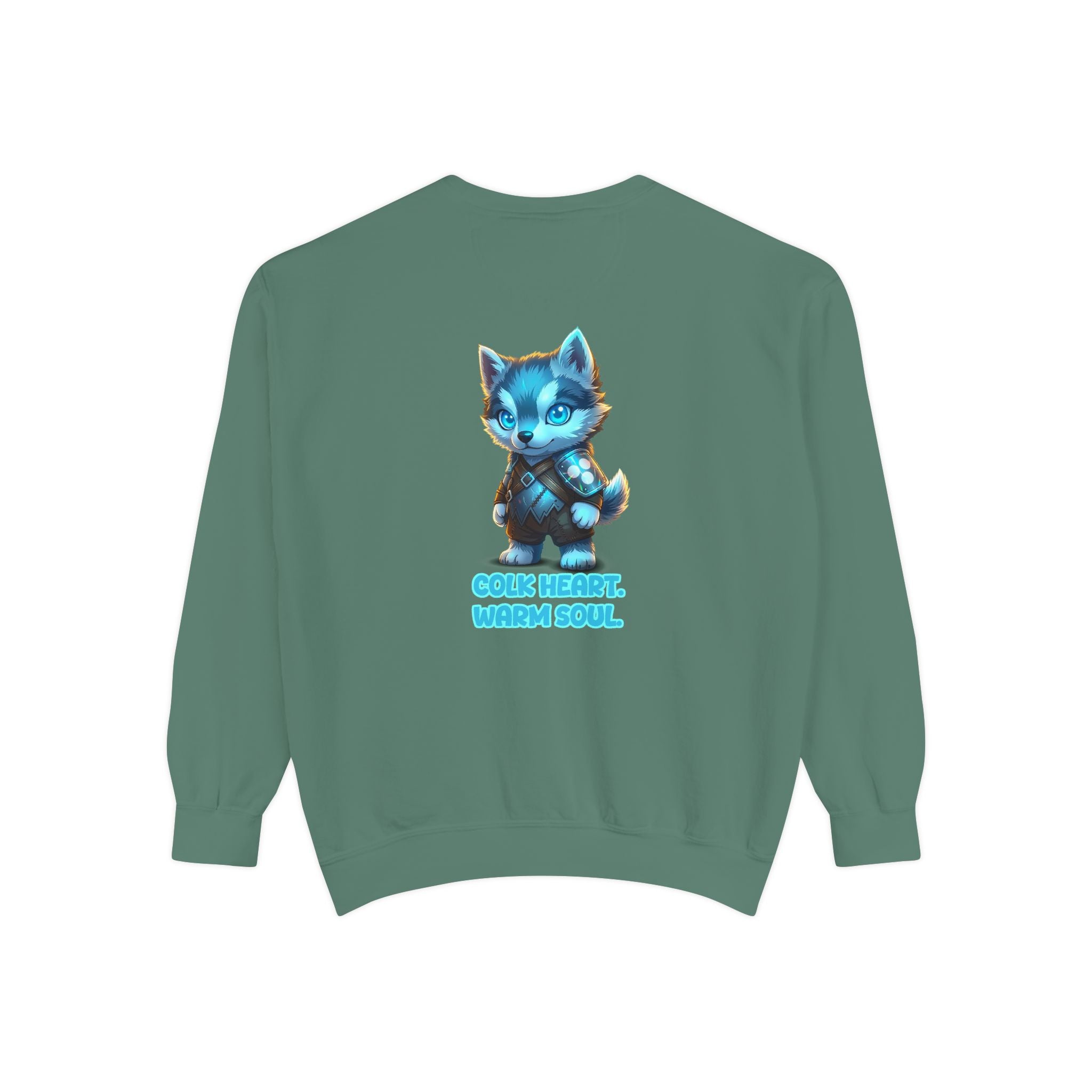 Embrace Your Demons Sweatshirt — "Cold Heart, Warm Soul" Cat Graphic Sweatshirt