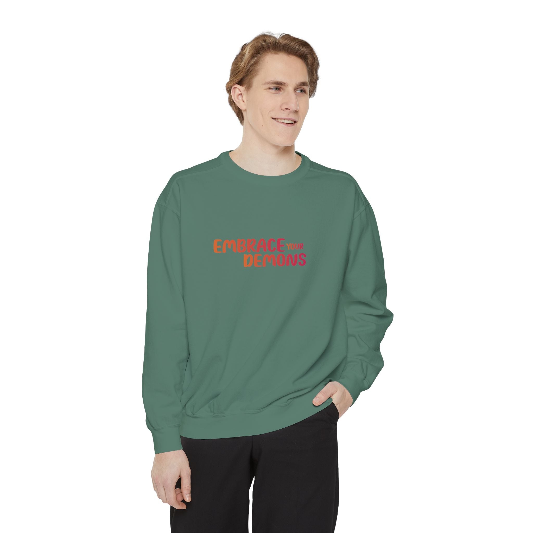 Embrace Your Demons Sweatshirt — Spiritual Fox Art Crewneck