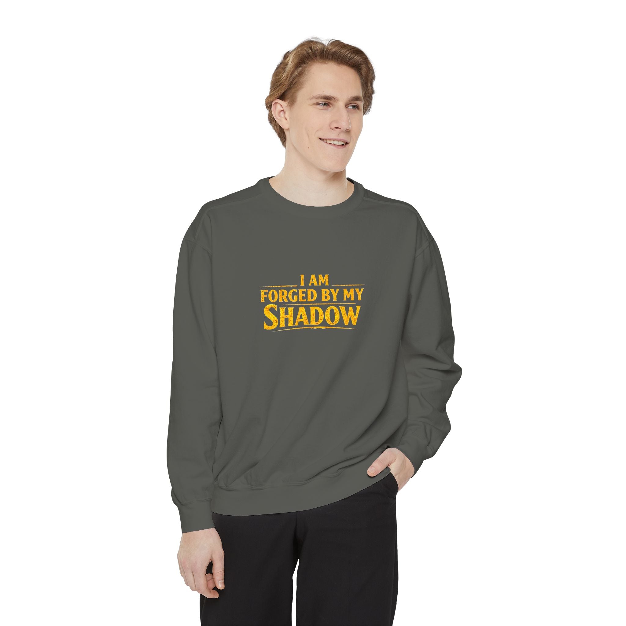 Forged by My Shadow Sweatshirt — Viking Warrior Graphic Crewneck