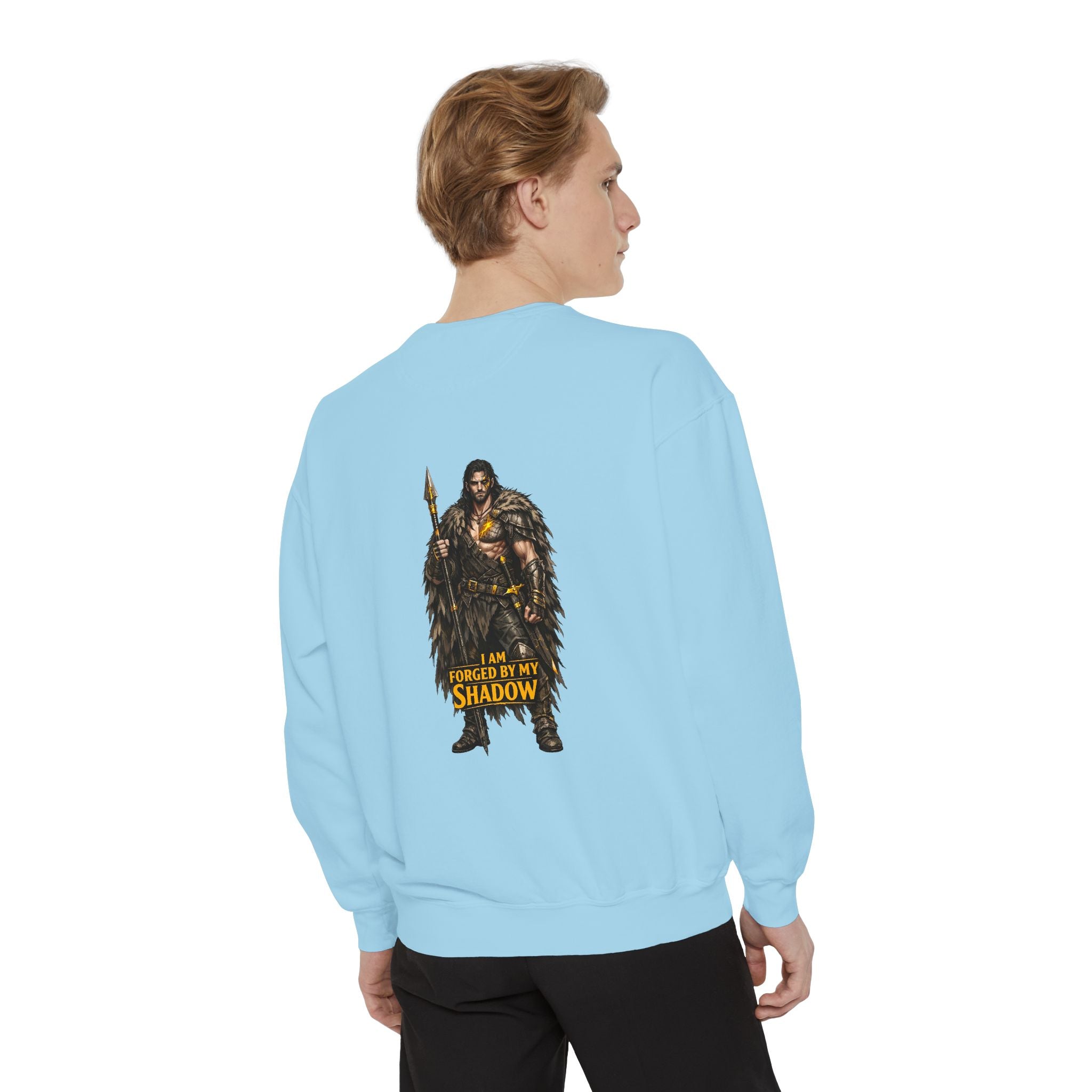 Forged by My Shadow Sweatshirt — Viking Warrior Graphic Crewneck