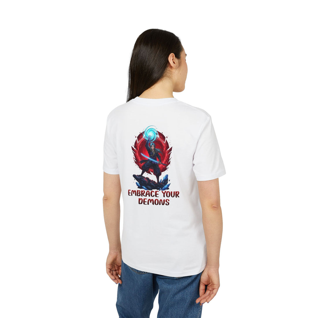 Embrace Your Demons T-Shirt — Gothic Demon Rider Graphic Tee