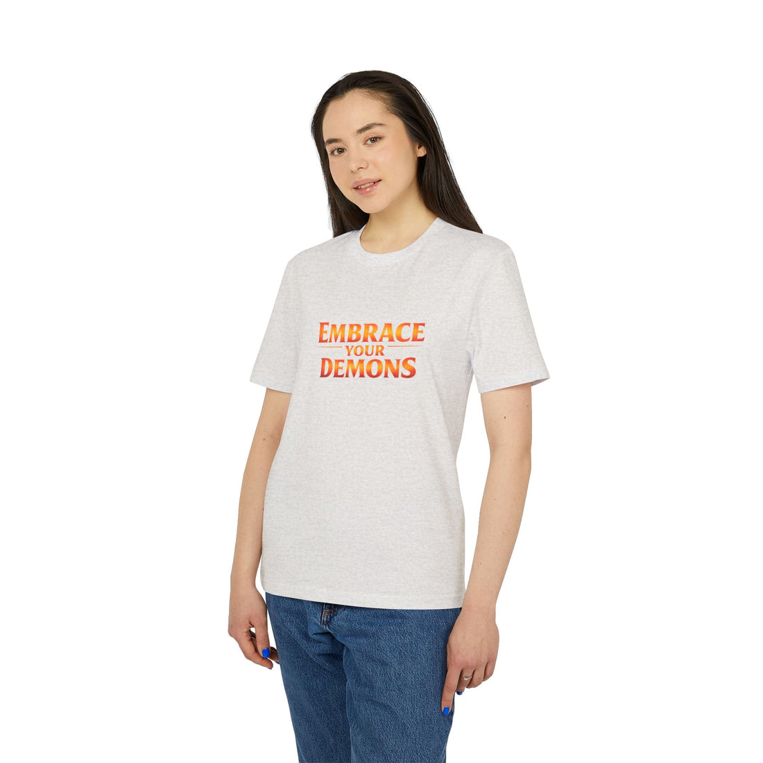 Embrace Your Demons T-Shirt — Small Flame Big Courage Graphic Tee