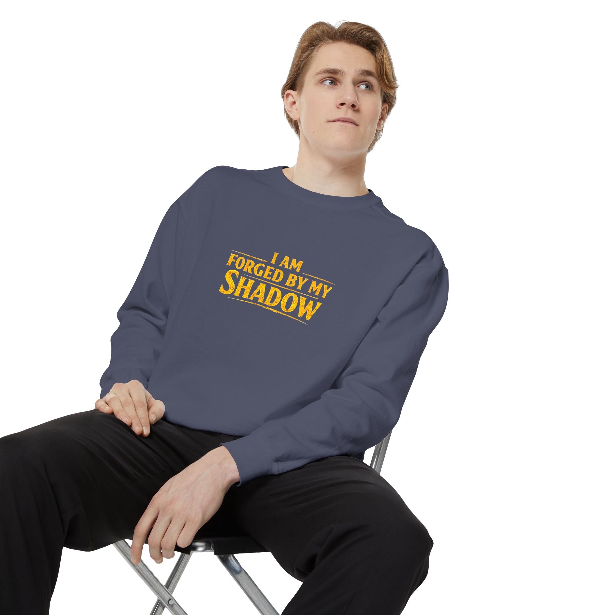 Forged by My Shadow Sweatshirt — Viking Warrior Graphic Crewneck