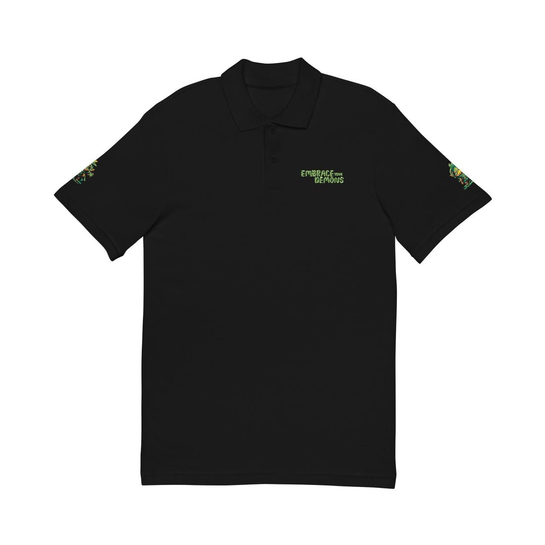 Embrace Your Demons Embroidered 'Forest of Feelings' Polo Shirt