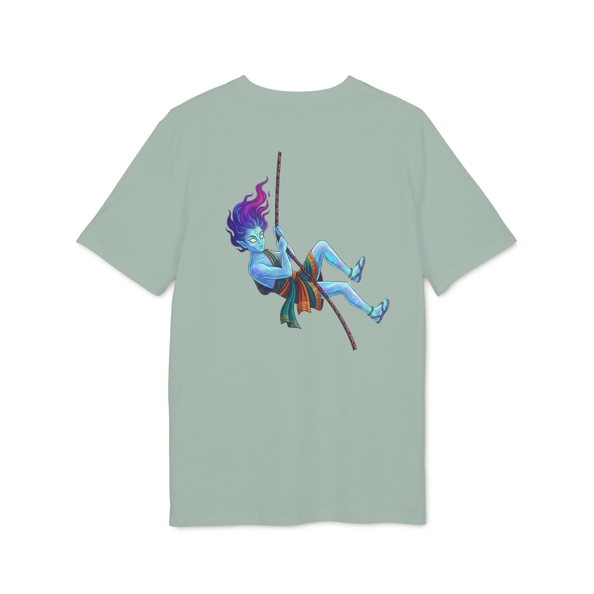 T-Shirt — Embrace the Demons Graphic Tee (Blue Rope Swing Illustration)