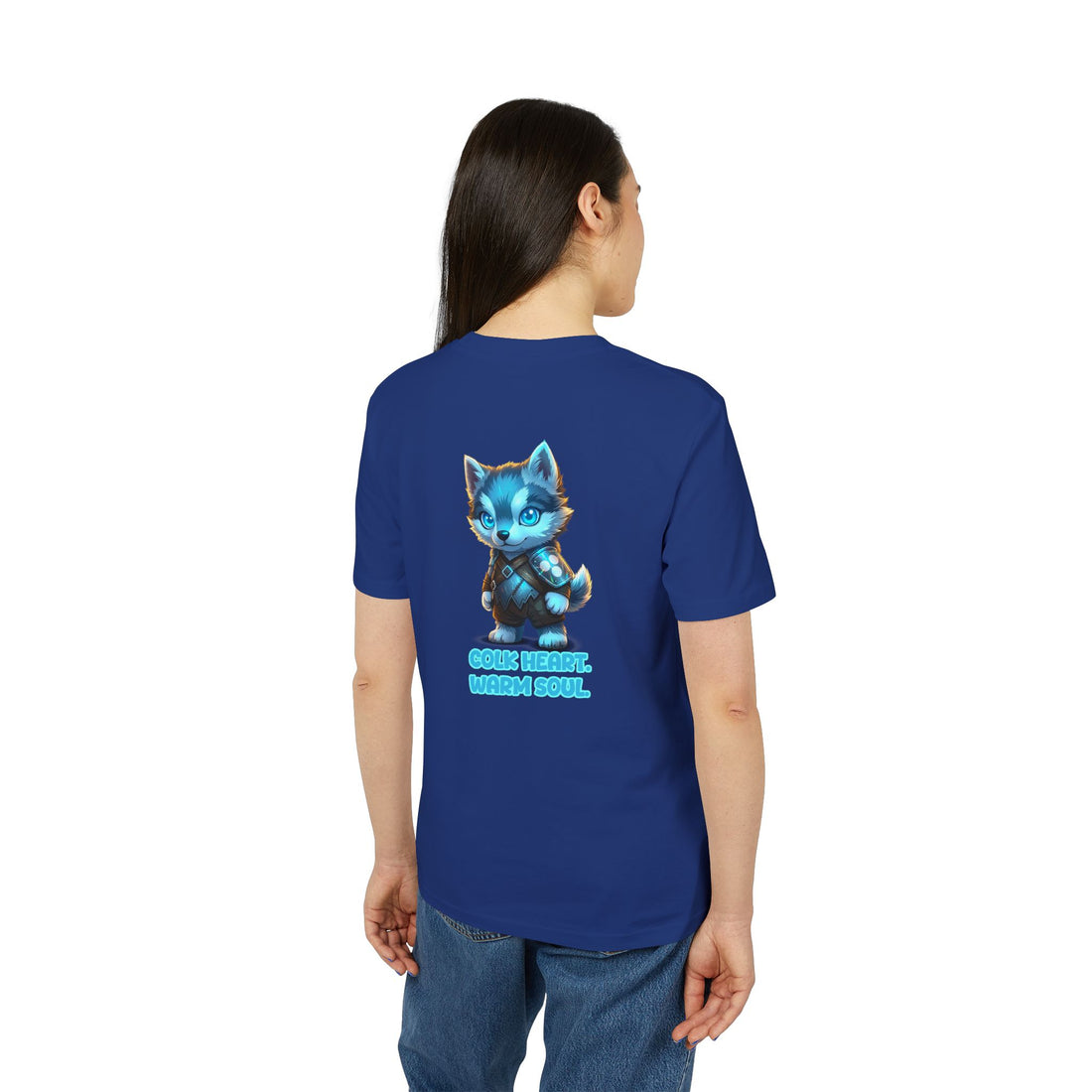 Embrace Your Demons T-Shirt — Cute Blue Fox 'Cold Heart, Warm Soul' Graphic Tee