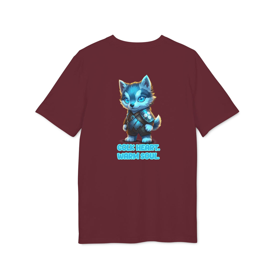 Embrace Your Demons T-Shirt — Cute Blue Fox 'Cold Heart, Warm Soul' Graphic Tee