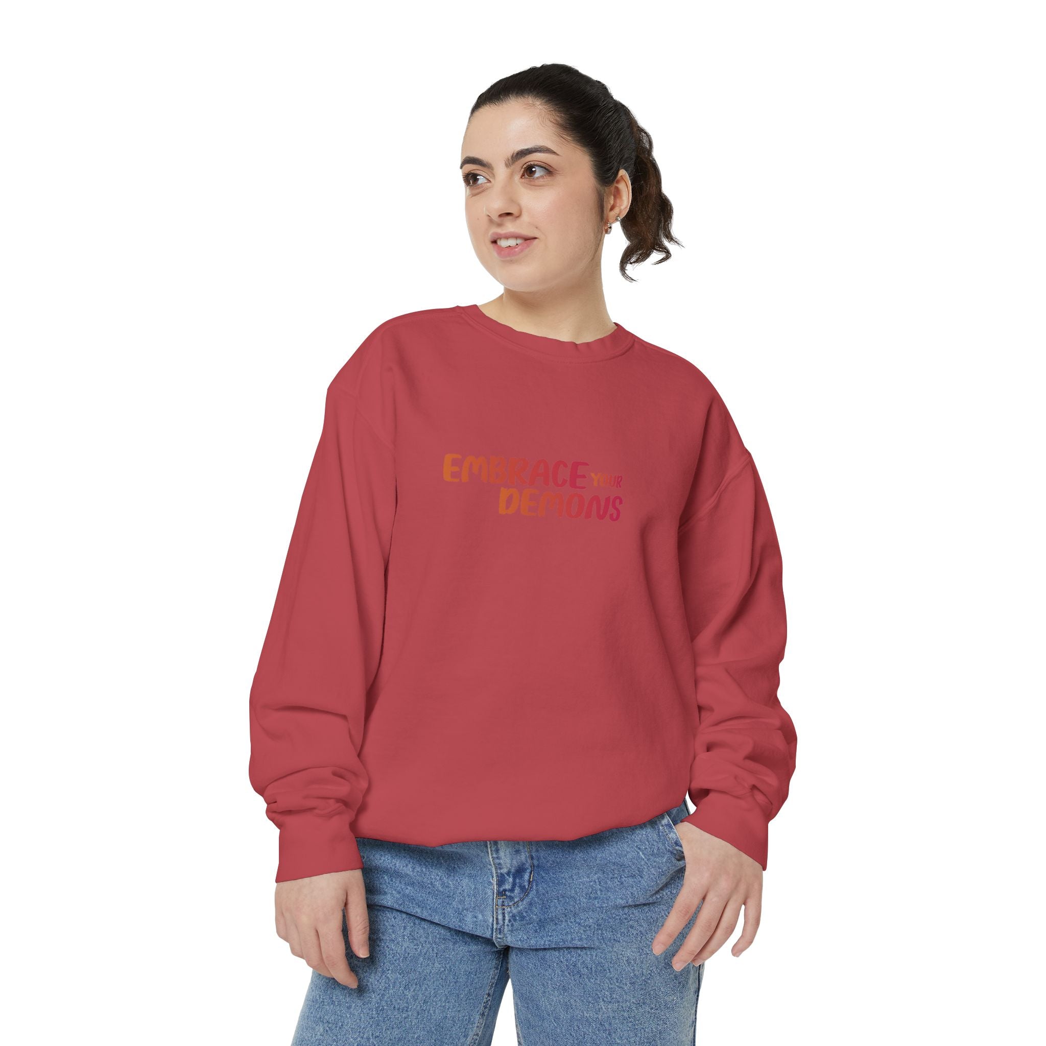 Embrace Your Demons Sweatshirt — Spiritual Fox Art Crewneck