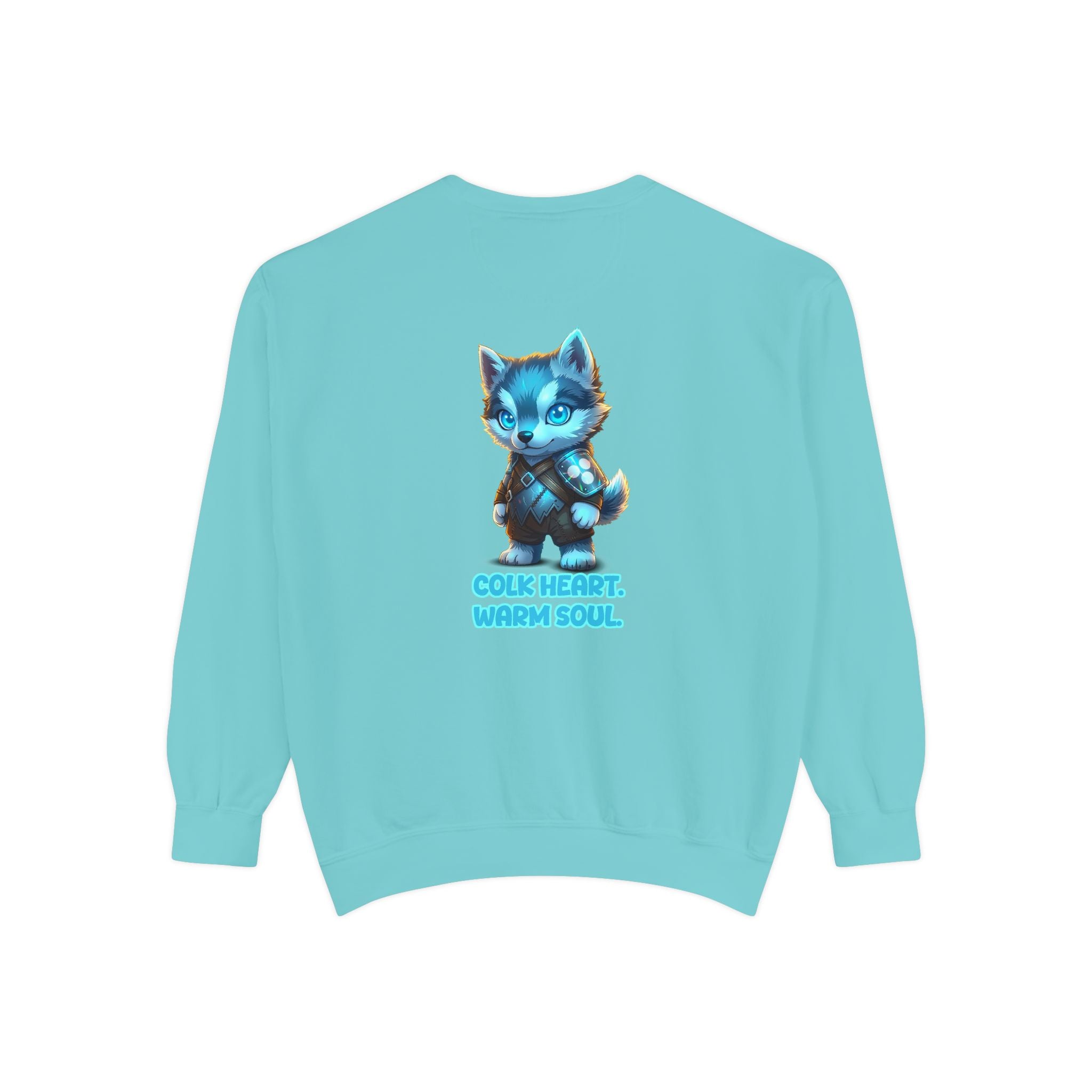 Embrace Your Demons Sweatshirt — "Cold Heart, Warm Soul" Cat Graphic Sweatshirt