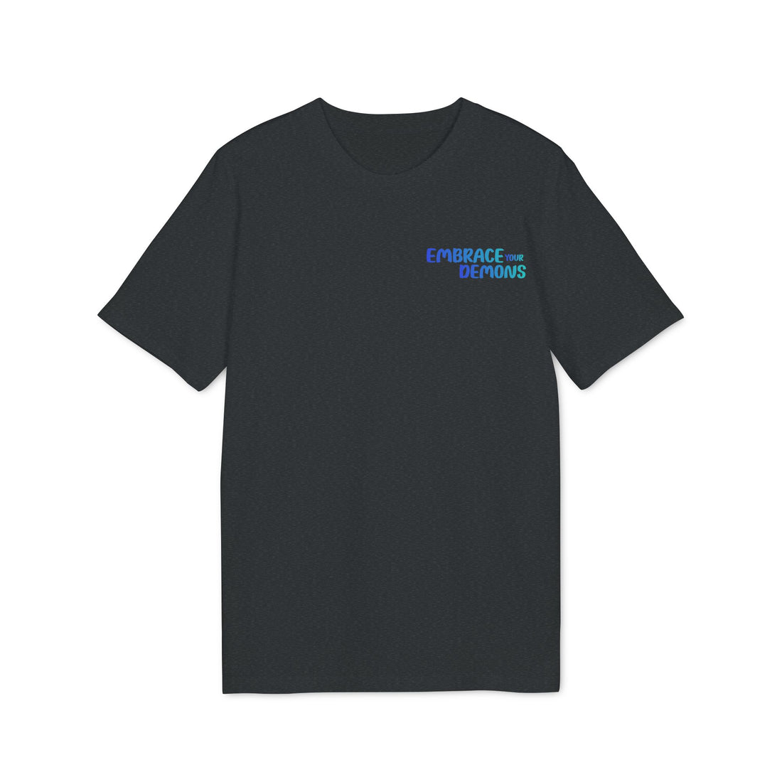 T-Shirt — Embrace the Demons Graphic Tee (Blue Rope Swing Illustration)