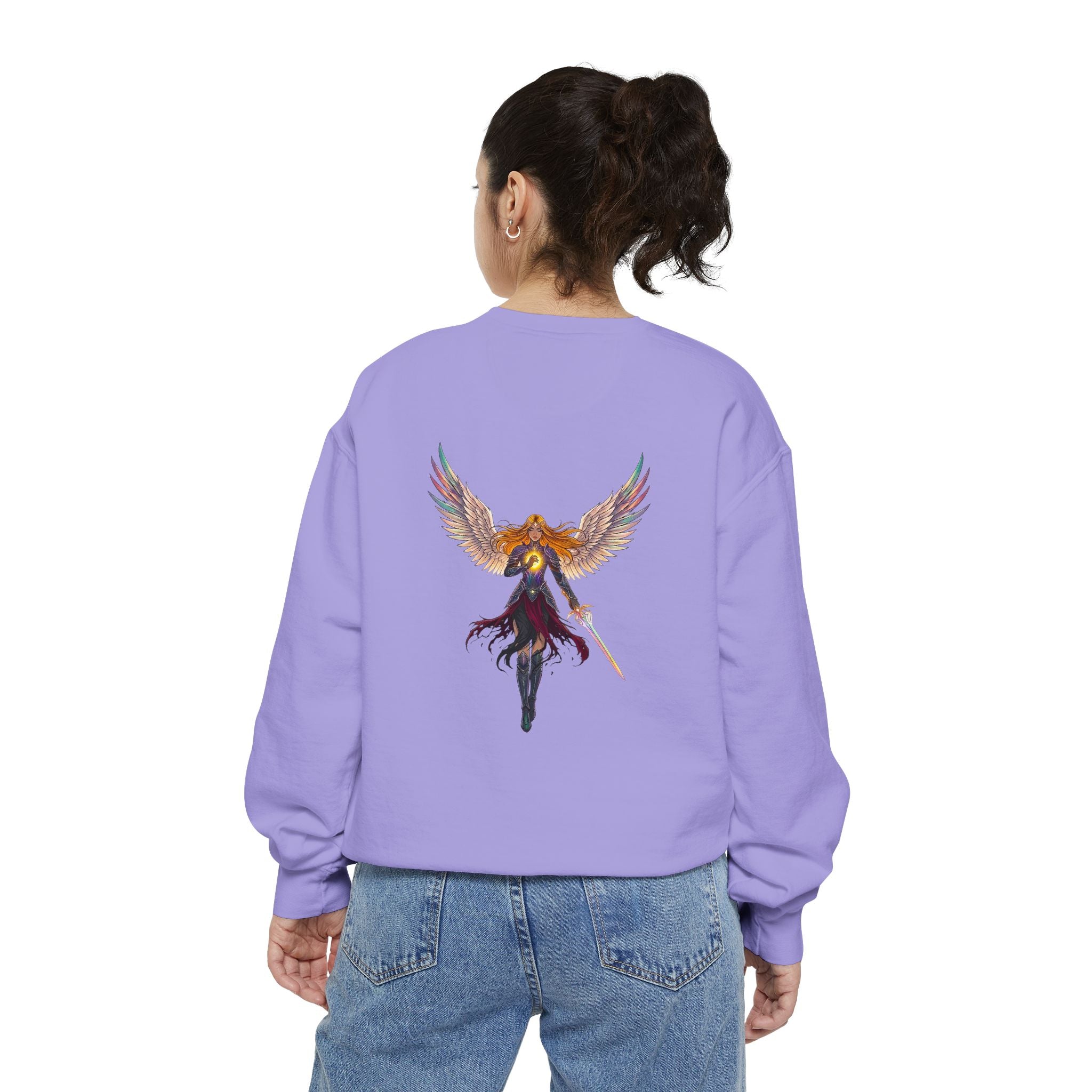 Embrace Your Demons Sweatshirt — Angel Warrior Graphic Crewneck