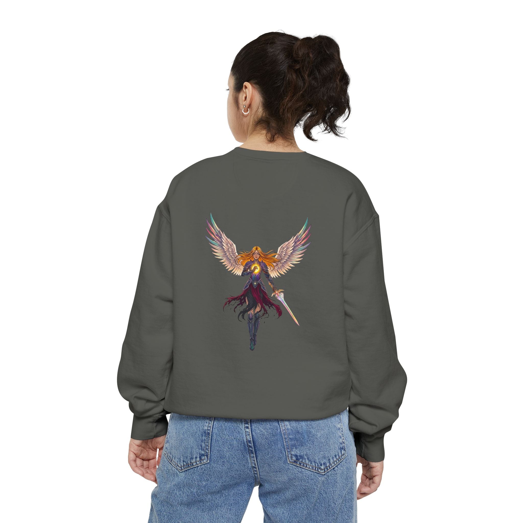 Embrace Your Demons Sweatshirt — Angel Warrior Graphic Crewneck