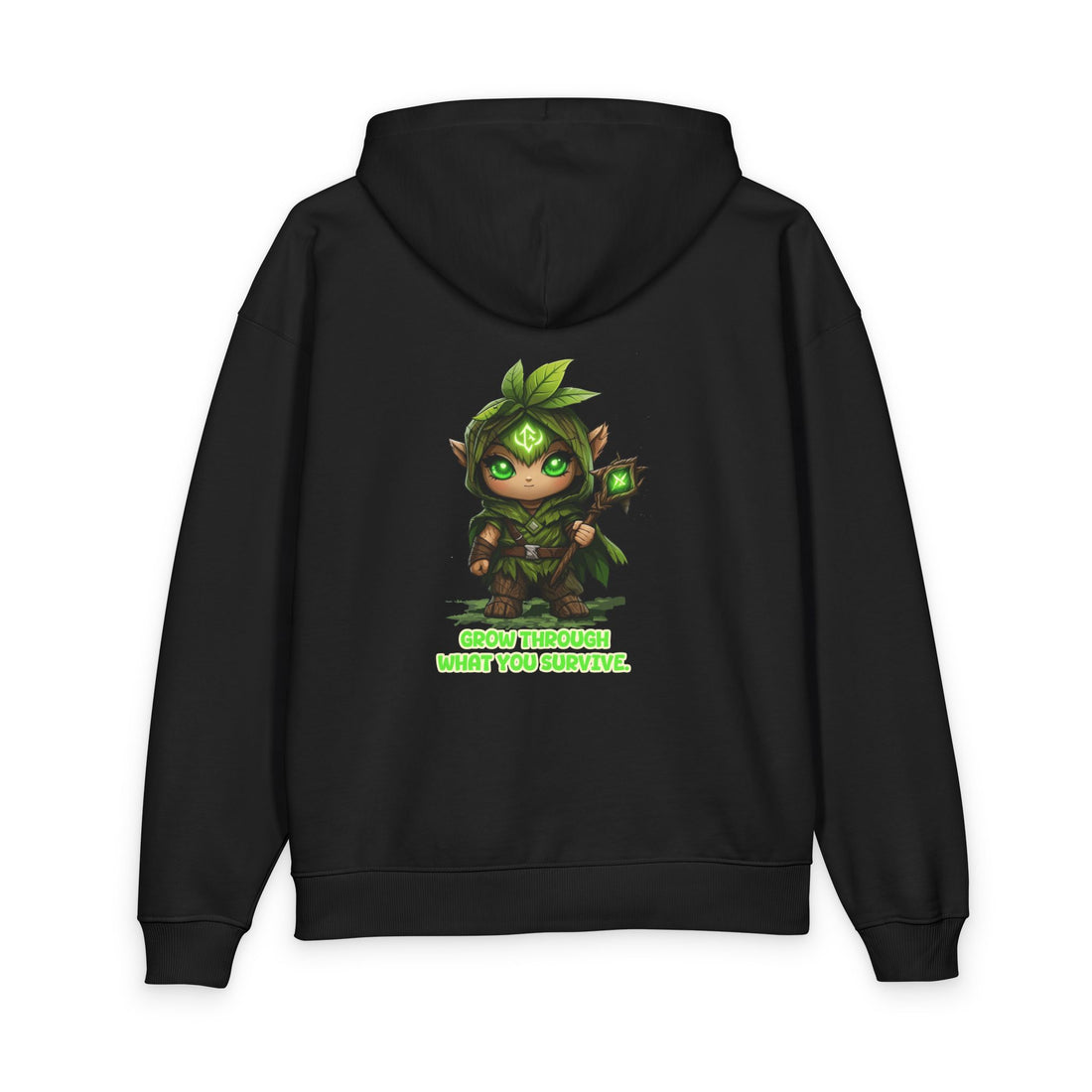 Embrace Your Demons Hoodie — Green Forest Creature Graphic Hoodie