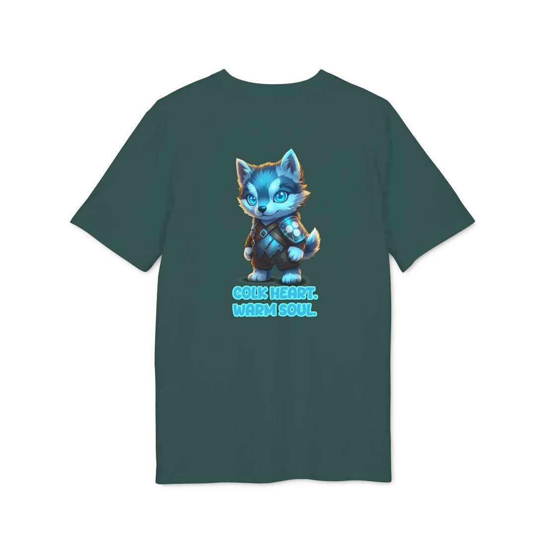 Embrace Your Demons T-Shirt — Cute Blue Fox 'Cold Heart, Warm Soul' Graphic Tee