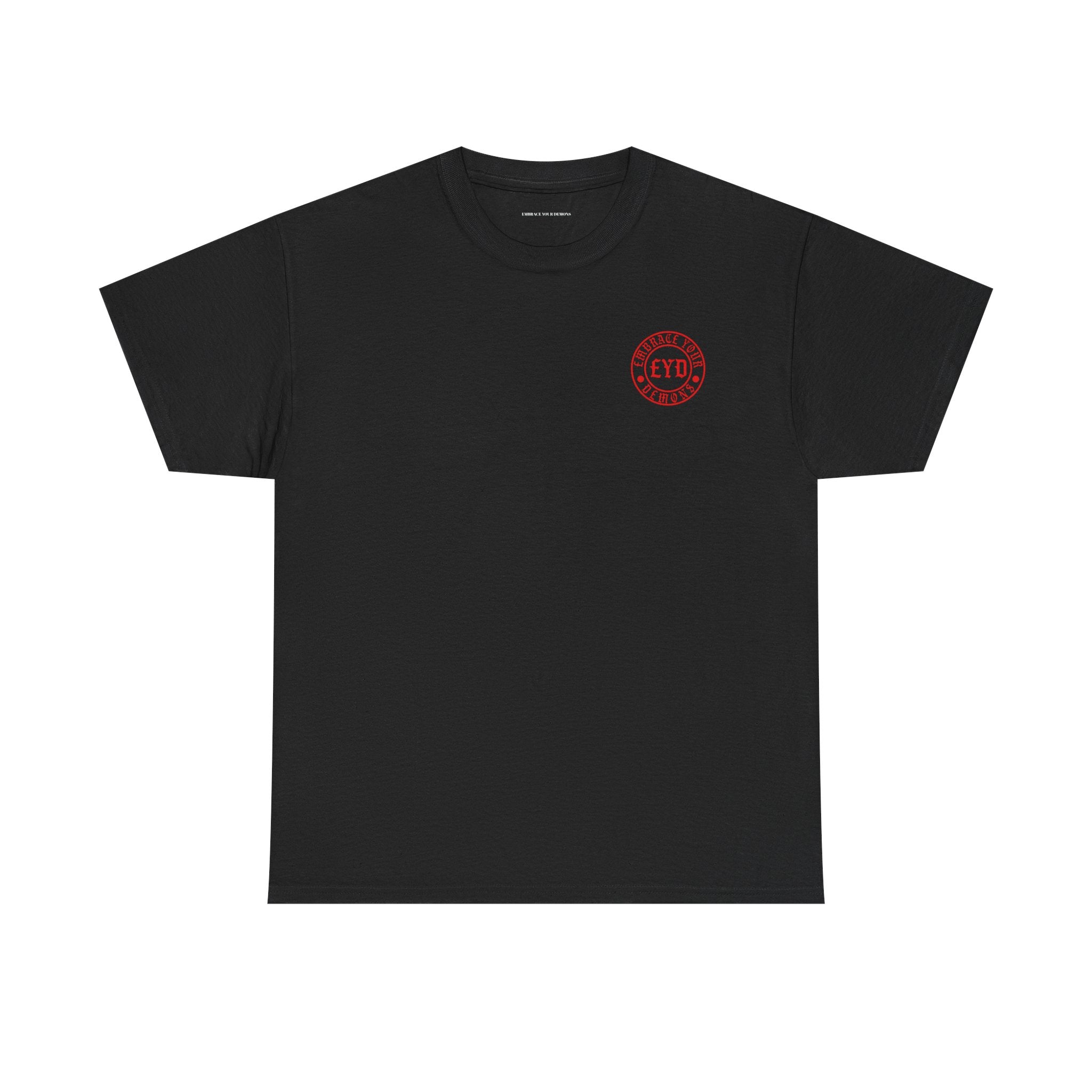 Minimal Pink Circle Logo Tee — 'EYD' Chest Graphic Cotton T-Shirt