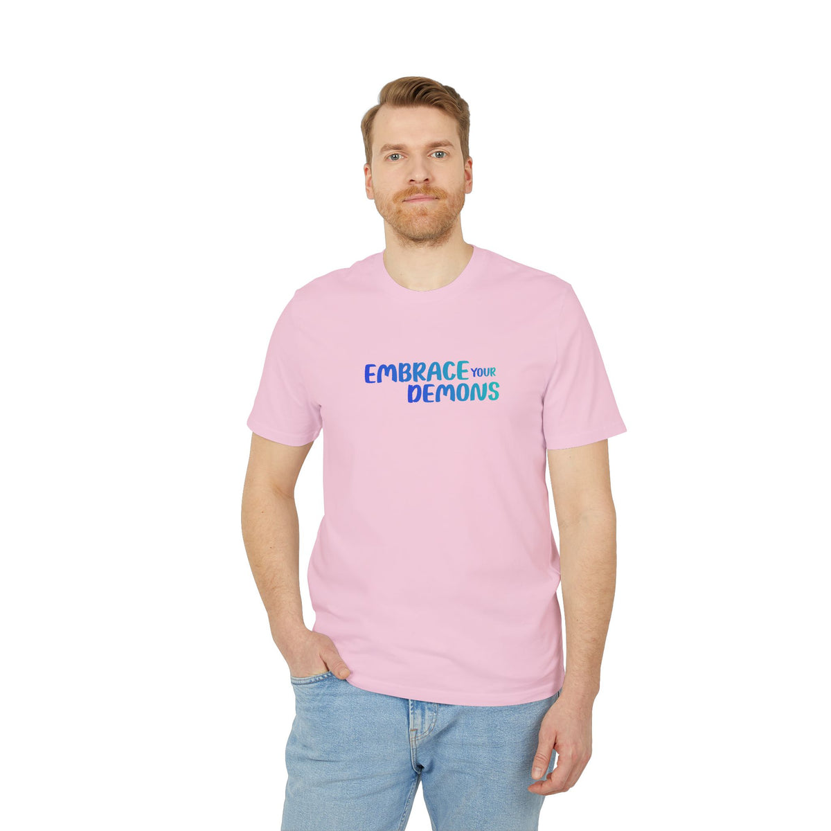 Embrace Your Demons T-Shirt — Cute Blue Fox 'Cold Heart, Warm Soul' Graphic Tee