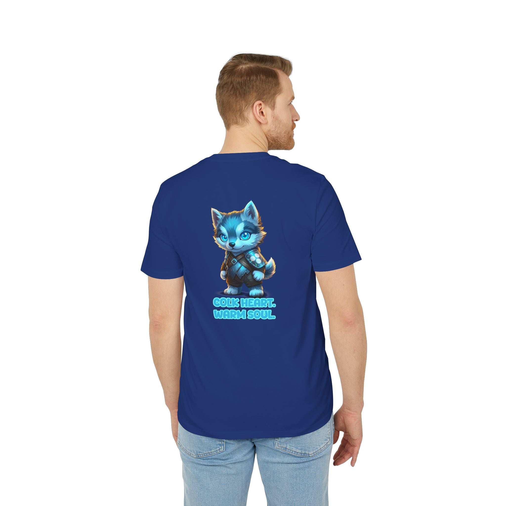 Embrace Your Demons T-Shirt — Cute Blue Fox 'Cold Heart, Warm Soul' Graphic Tee