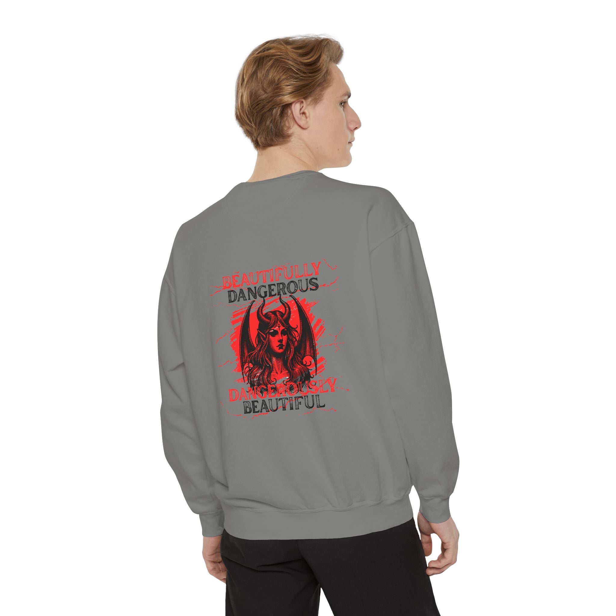 Beautifully Dengerous Unisex Garment-Dyed Sweatshirt