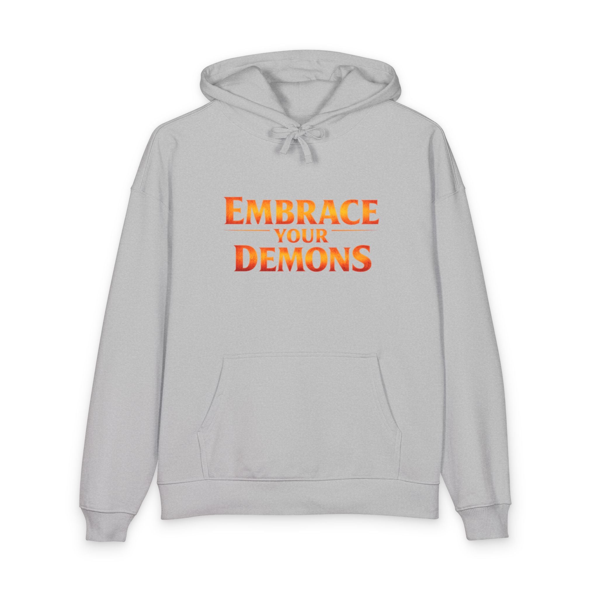 Embrace Your Demons Hoodie — Cute Fiery Demon Graphic Sweatshirt