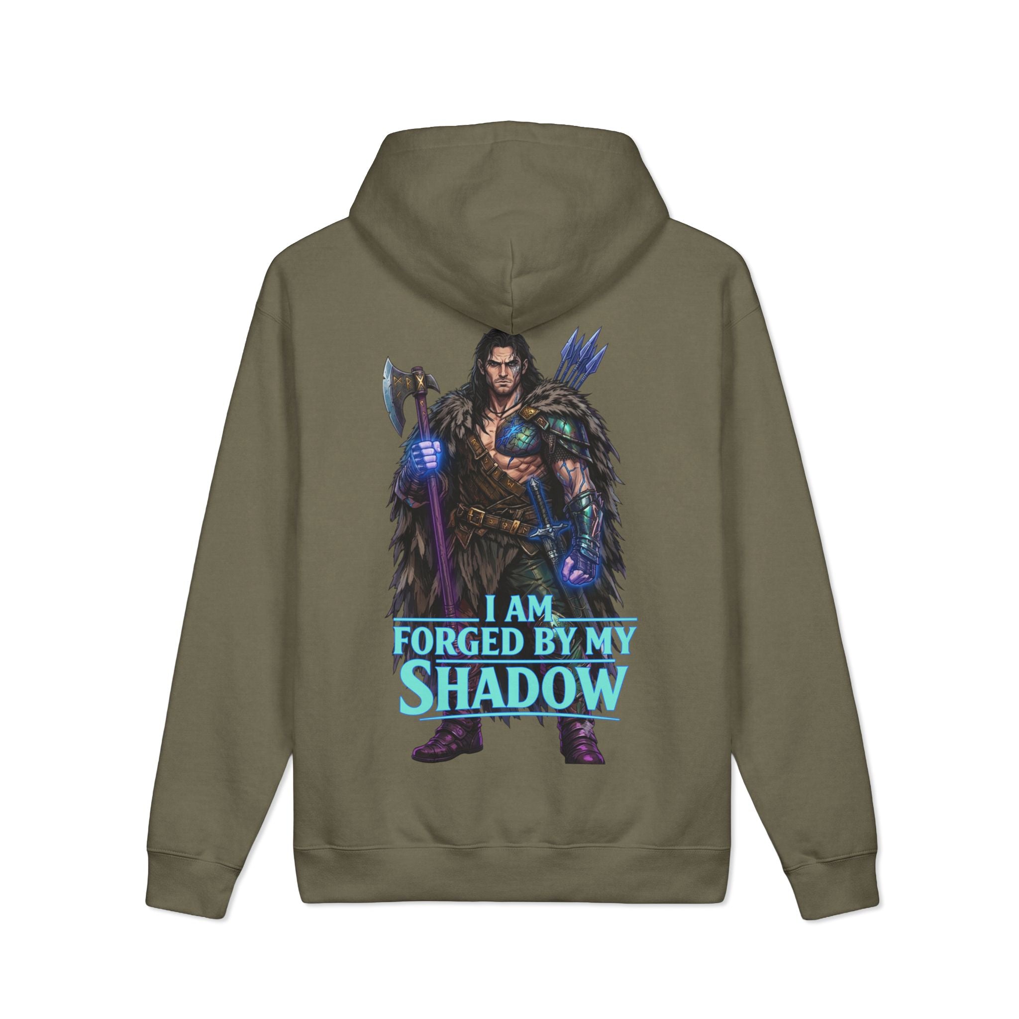 Embrace Your Demons Hoodie — “I Am Forged By My Shadow” Graphic Hoodie