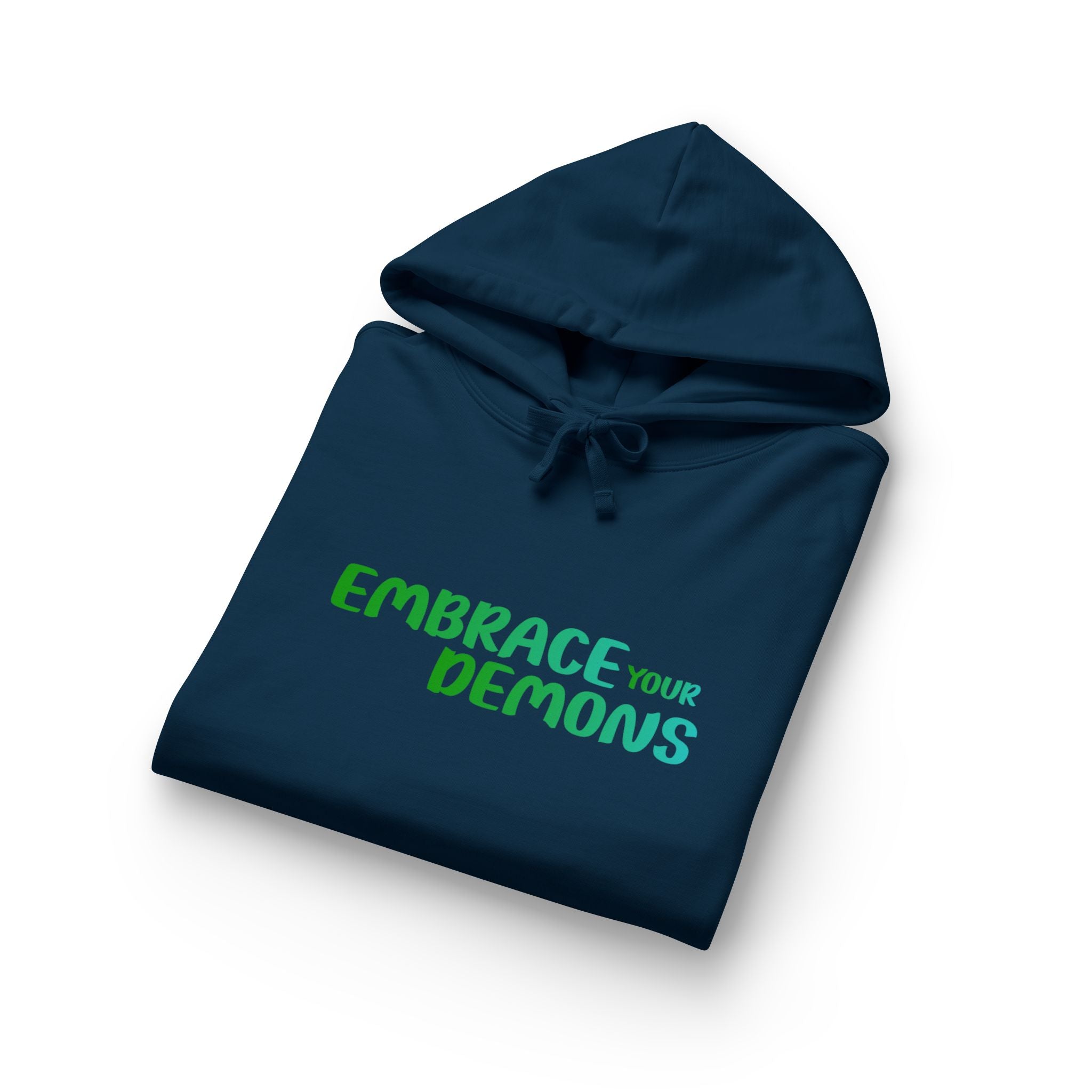 Embrace Your Demons Hoodie — Green Forest Creature Graphic Hoodie