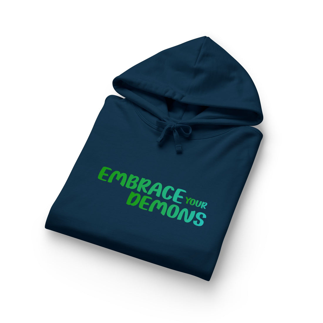 Embrace Your Demons Hoodie — Green Forest Creature Graphic Hoodie