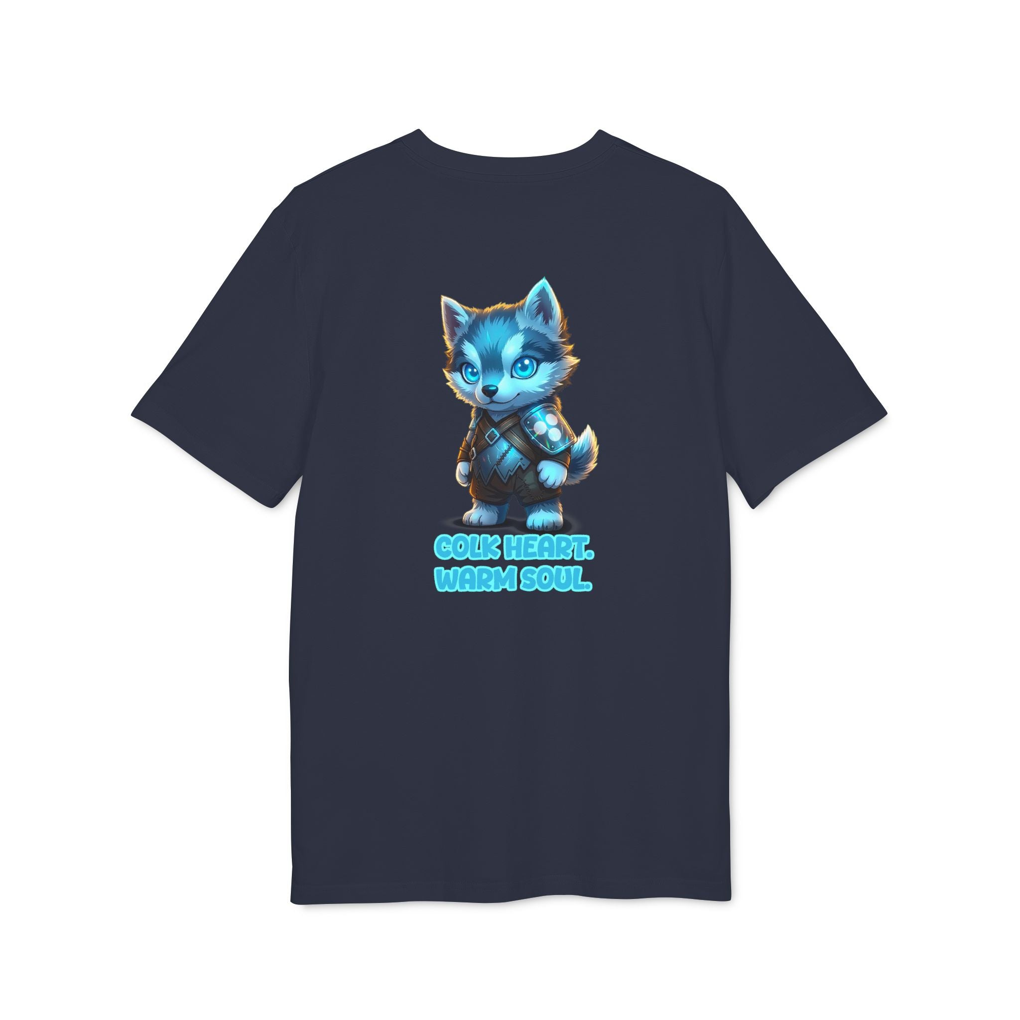 Embrace Your Demons T-Shirt — Cute Blue Fox 'Cold Heart, Warm Soul' Graphic Tee