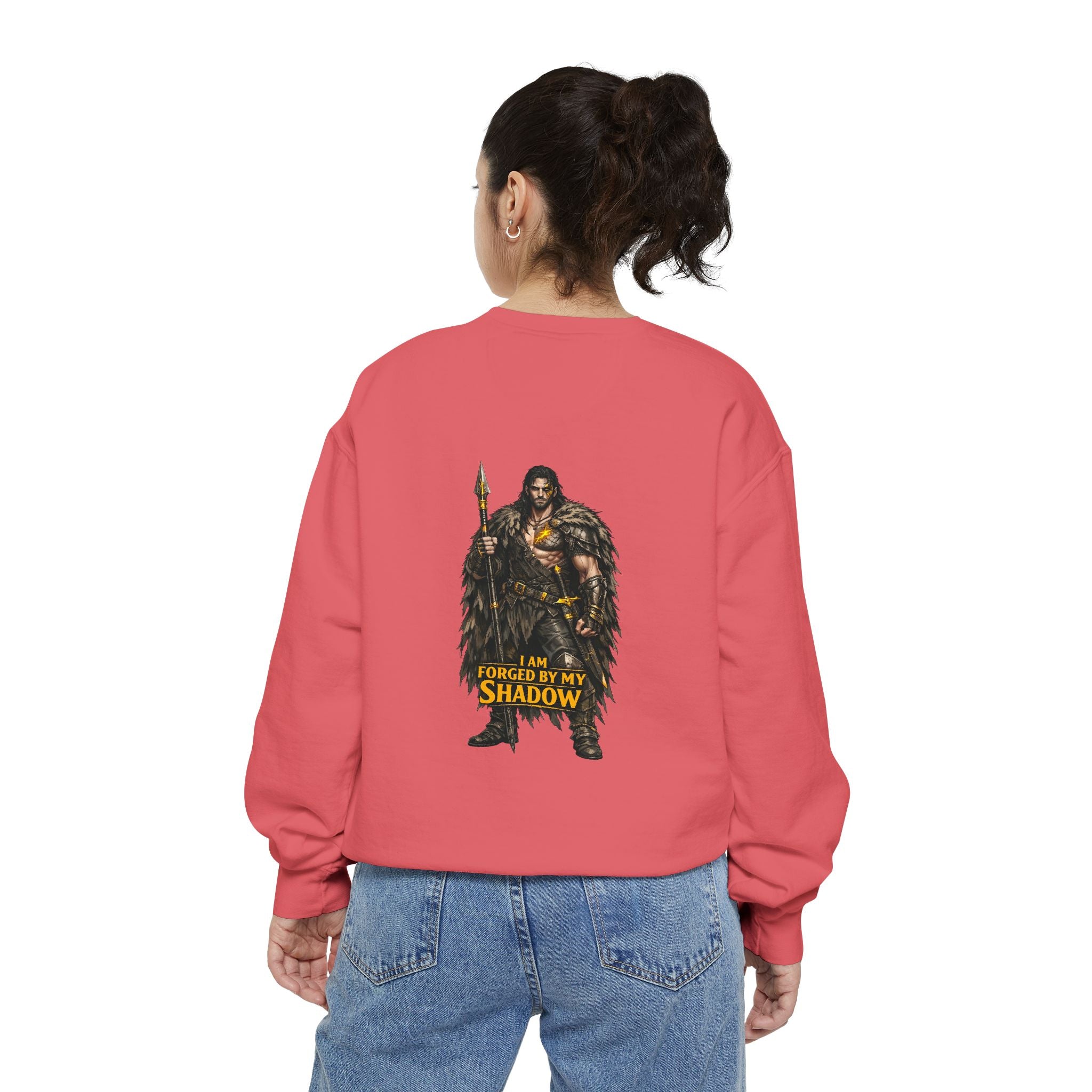 Forged by My Shadow Sweatshirt — Viking Warrior Graphic Crewneck