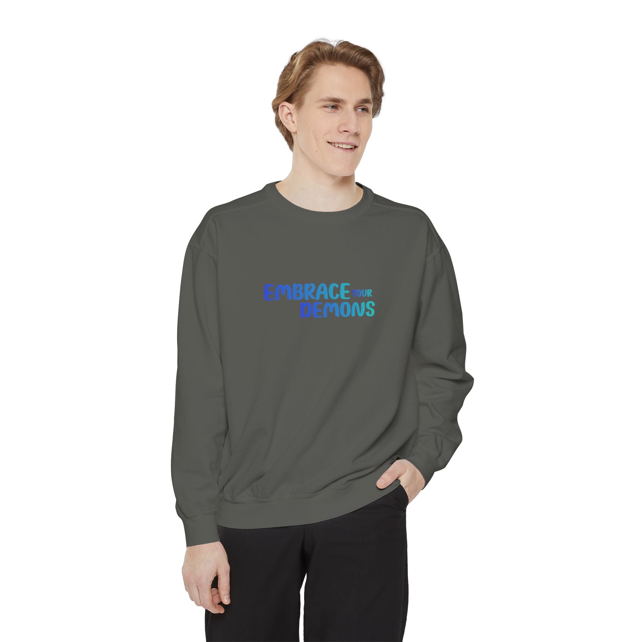 Sweatshirt — "Embrace Your Demons" Demon Climber Graphic Sweatshirt