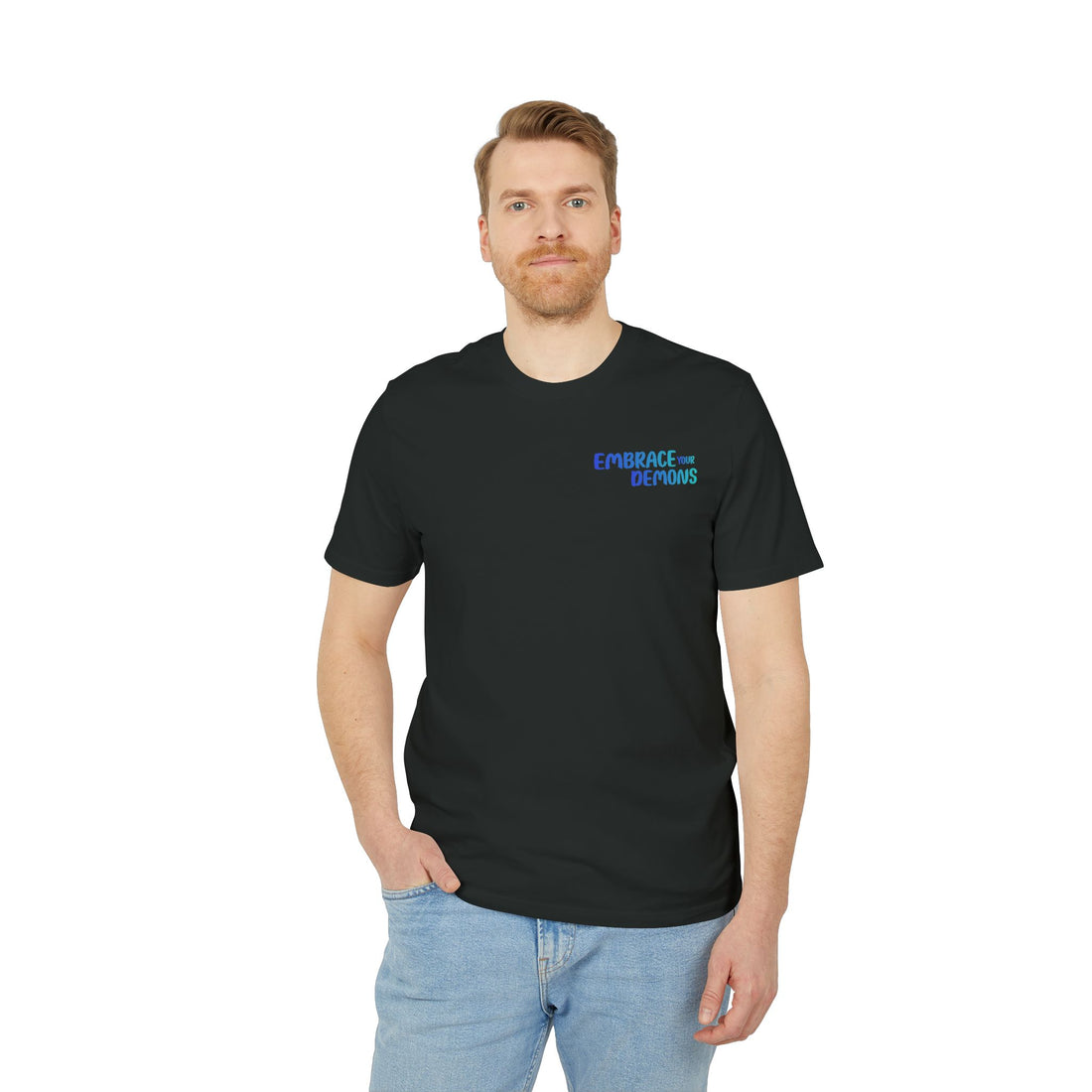 Samurai Shadow Tee — "Embrace the Demons" Graphic T-Shirt