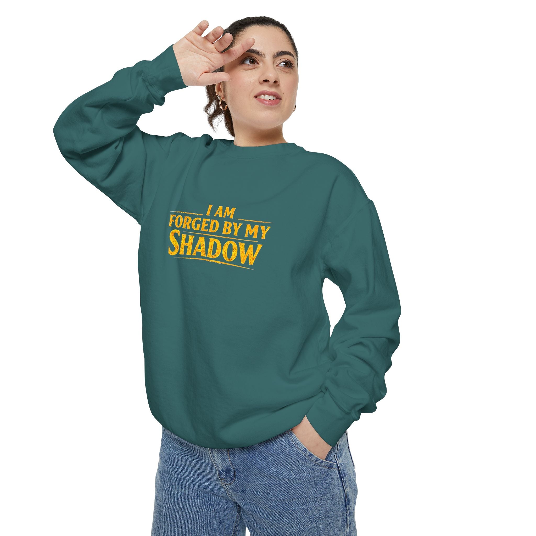 Forged by My Shadow Sweatshirt — Viking Warrior Graphic Crewneck
