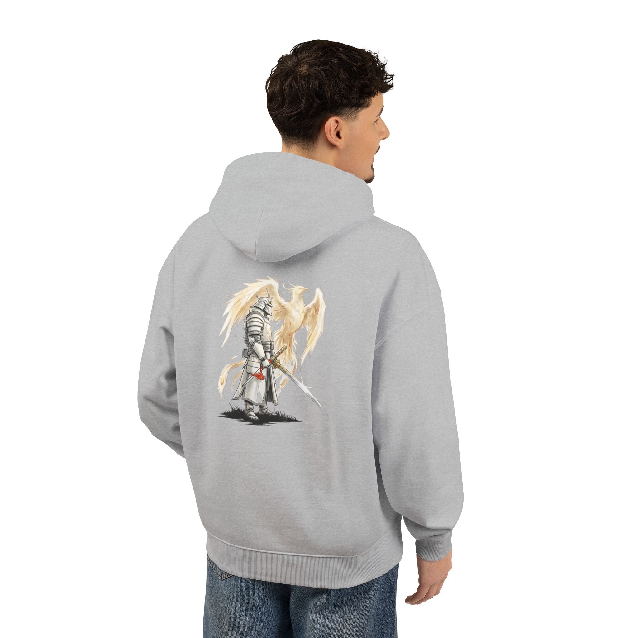 Angel Knight Hoodie — “I Am Forged by My Shadow” Graphic Pullover