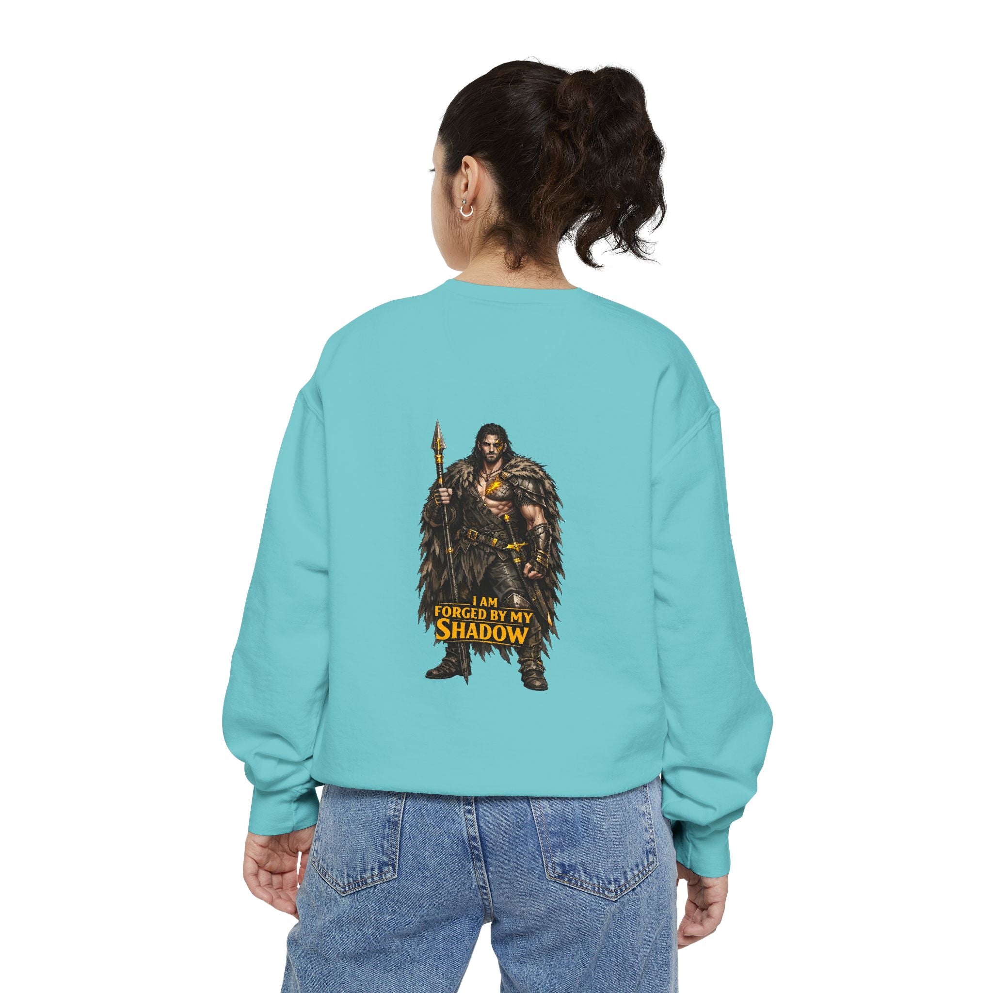 Forged by My Shadow Sweatshirt — Viking Warrior Graphic Crewneck