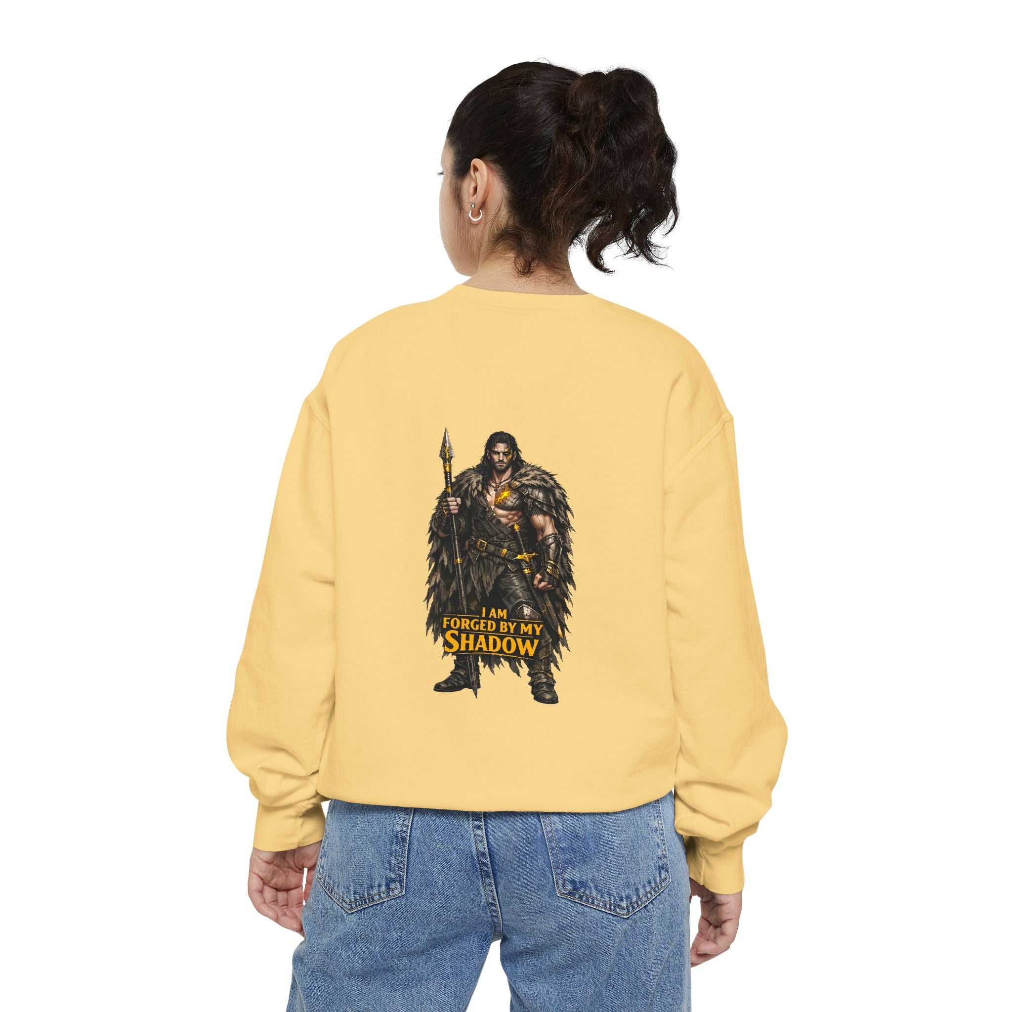 Forged by My Shadow Sweatshirt — Viking Warrior Graphic Crewneck