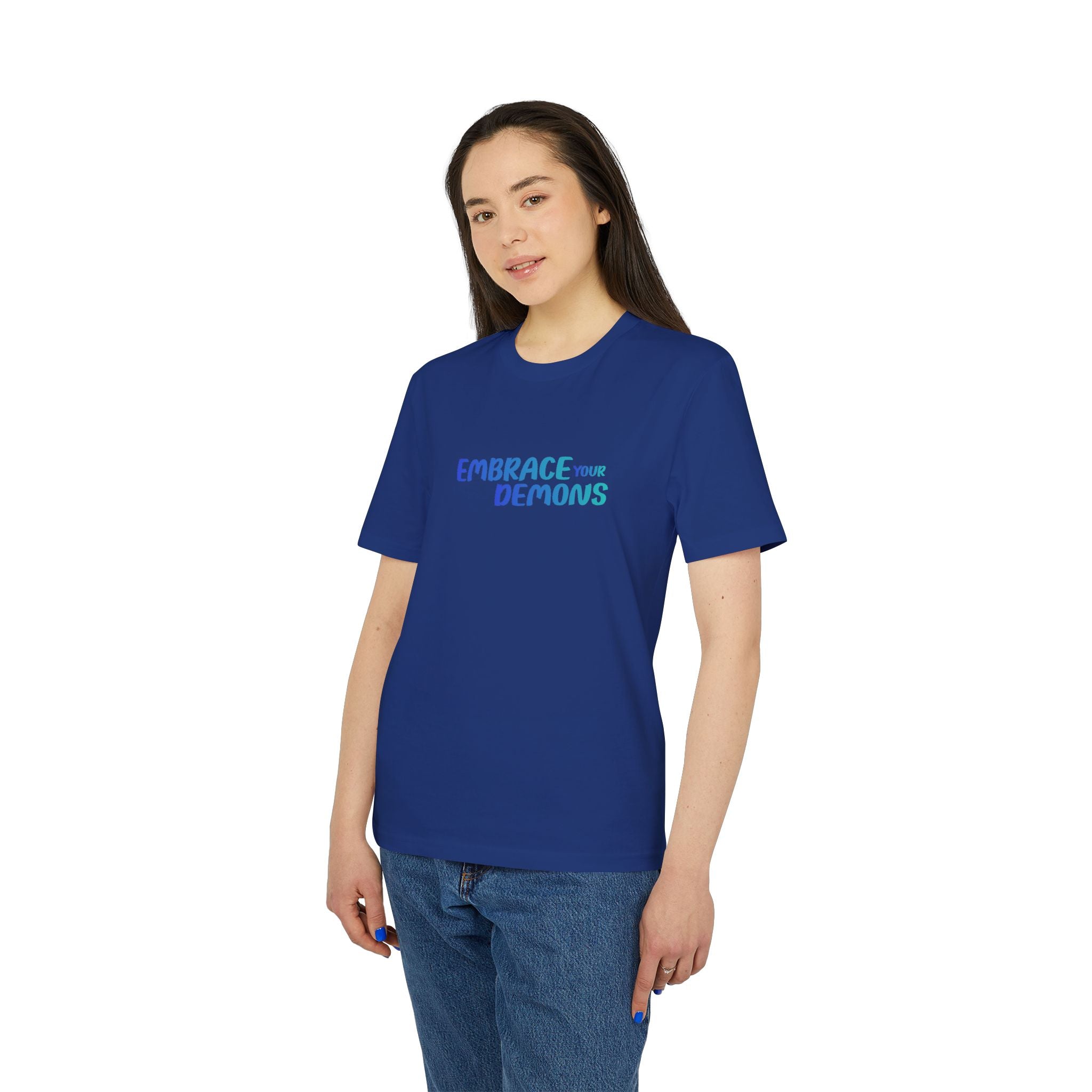 Embrace Your Demons T-Shirt — Cute Blue Fox 'Cold Heart, Warm Soul' Graphic Tee