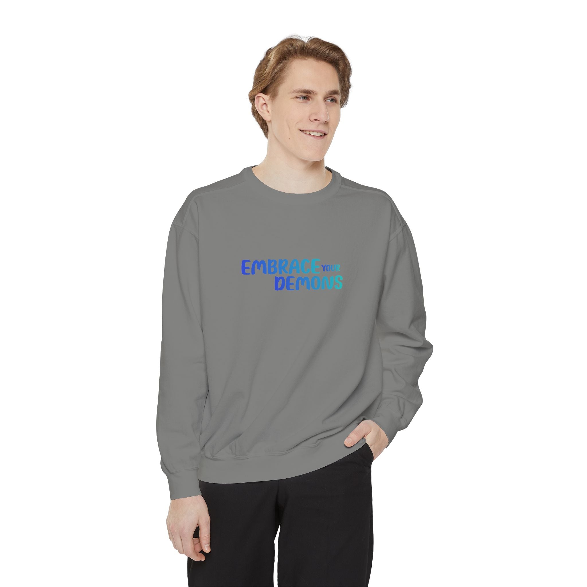 Sweatshirt — "Embrace Your Demons" Demon Climber Graphic Sweatshirt