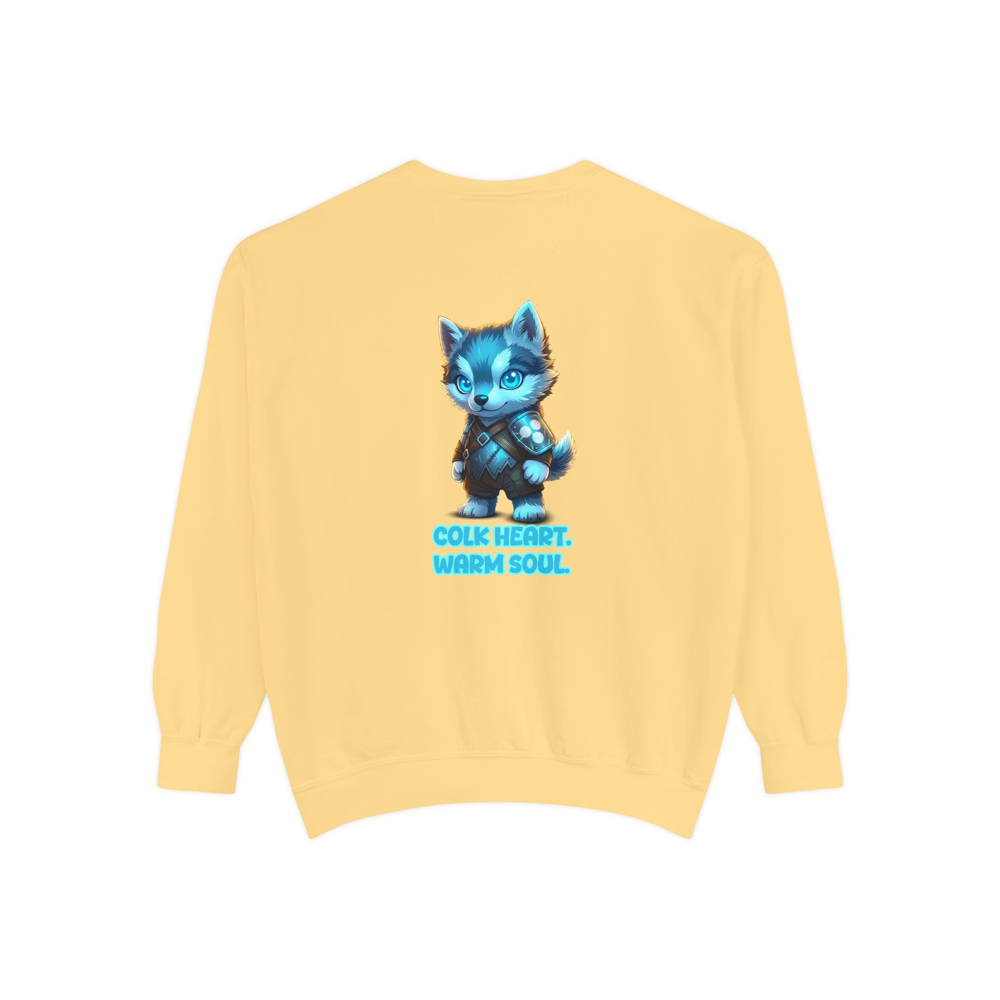 Embrace Your Demons Sweatshirt — "Cold Heart, Warm Soul" Cat Graphic Sweatshirt