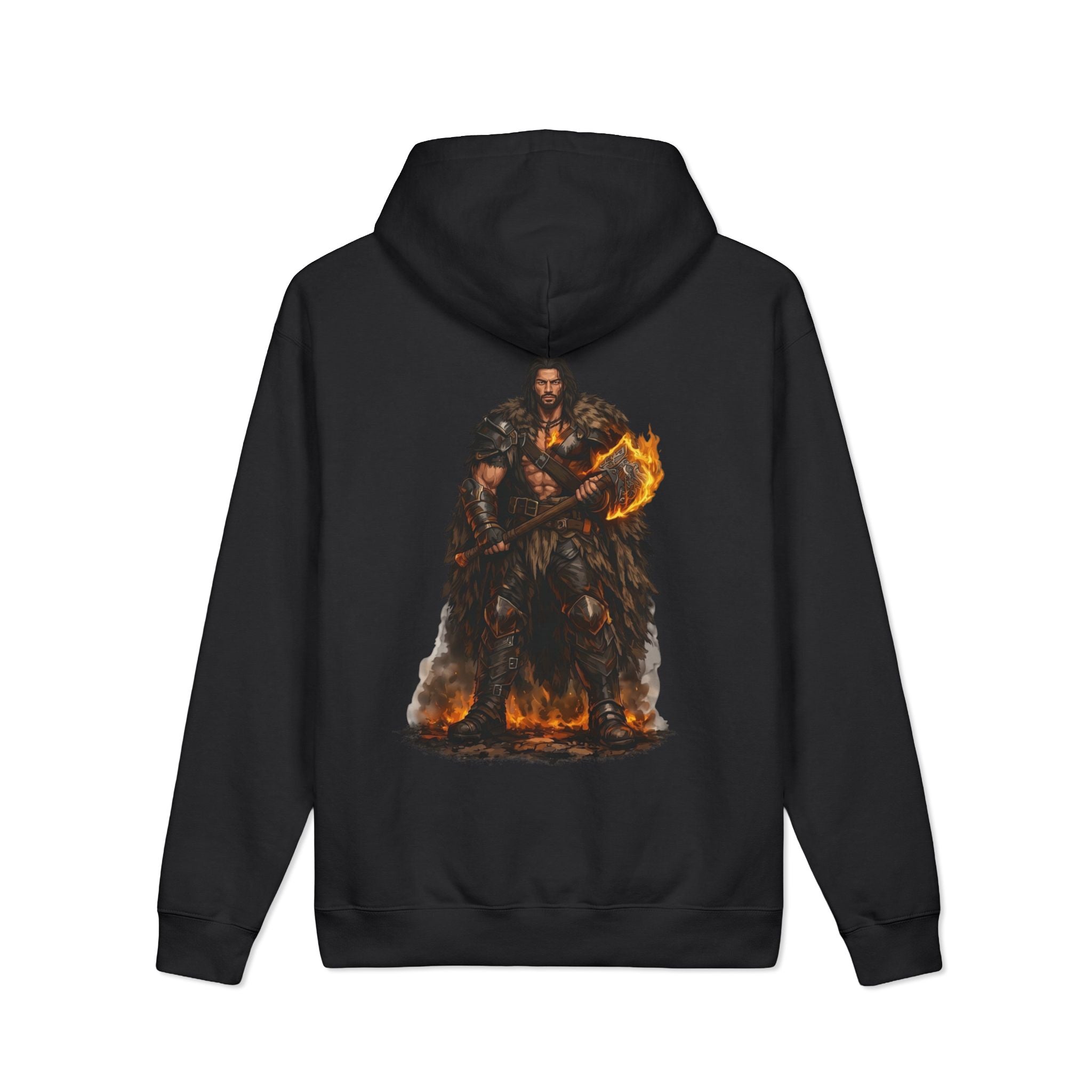Embrace Your Demons Hoodie — Fiery Warrior Graphic Pullover