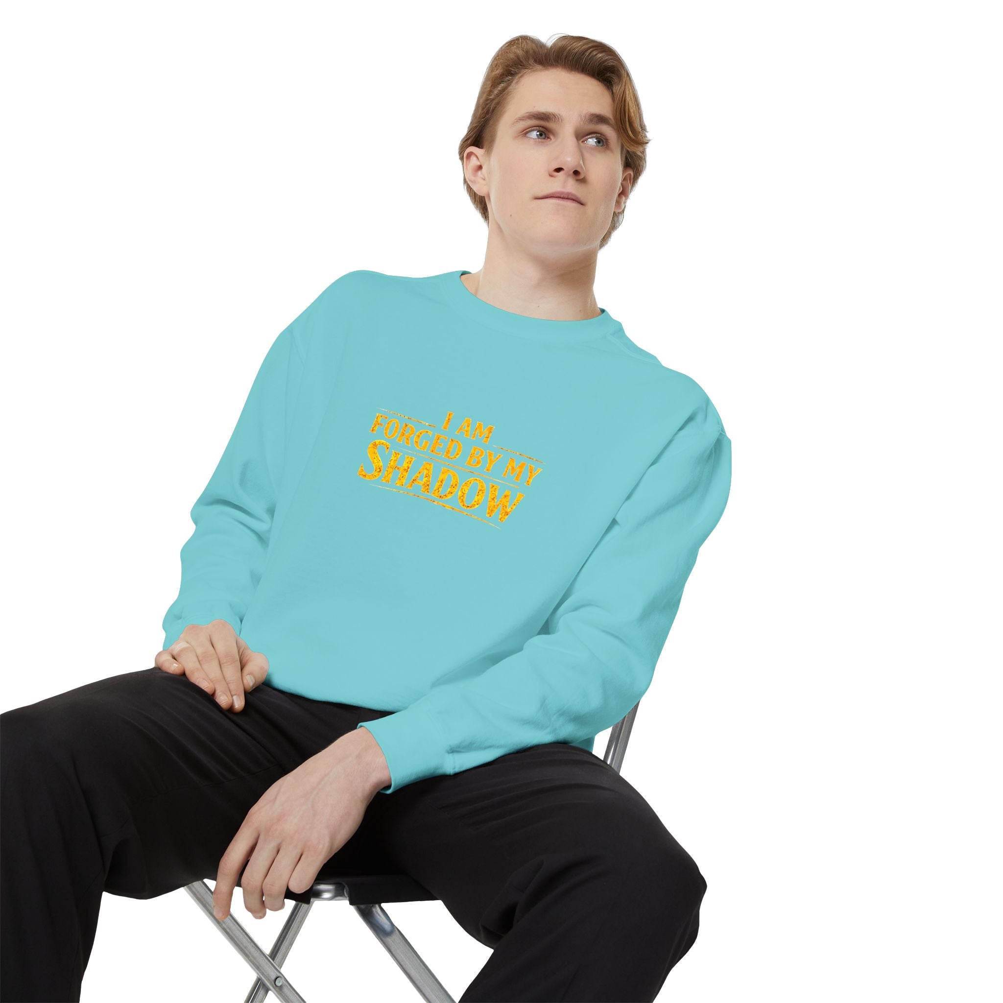 Forged by My Shadow Sweatshirt — Viking Warrior Graphic Crewneck