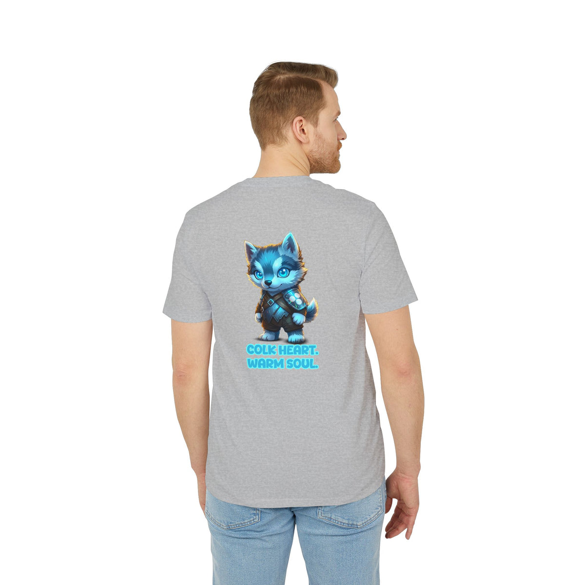 Embrace Your Demons T-Shirt — Cute Blue Fox 'Cold Heart, Warm Soul' Graphic Tee