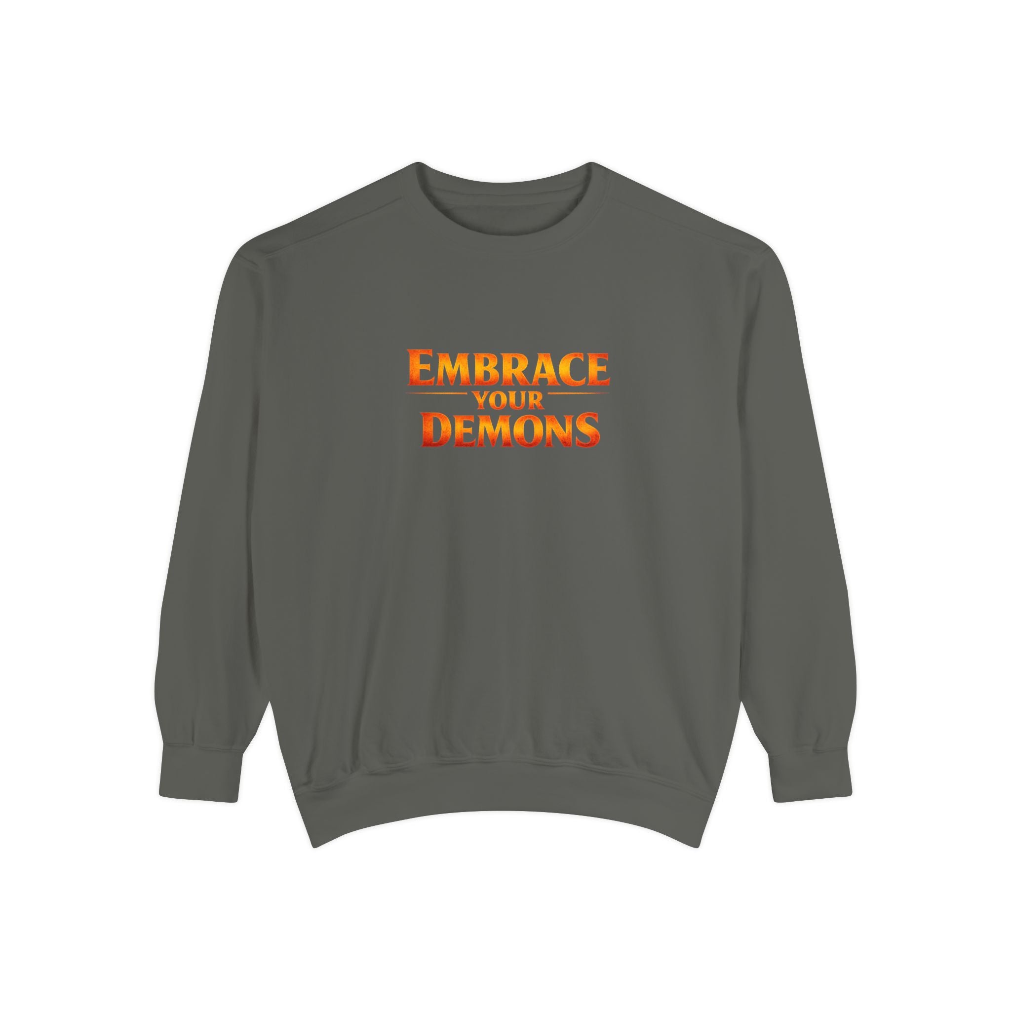 Embrace Your Demons Sweatshirt — Angel Warrior Graphic Crewneck