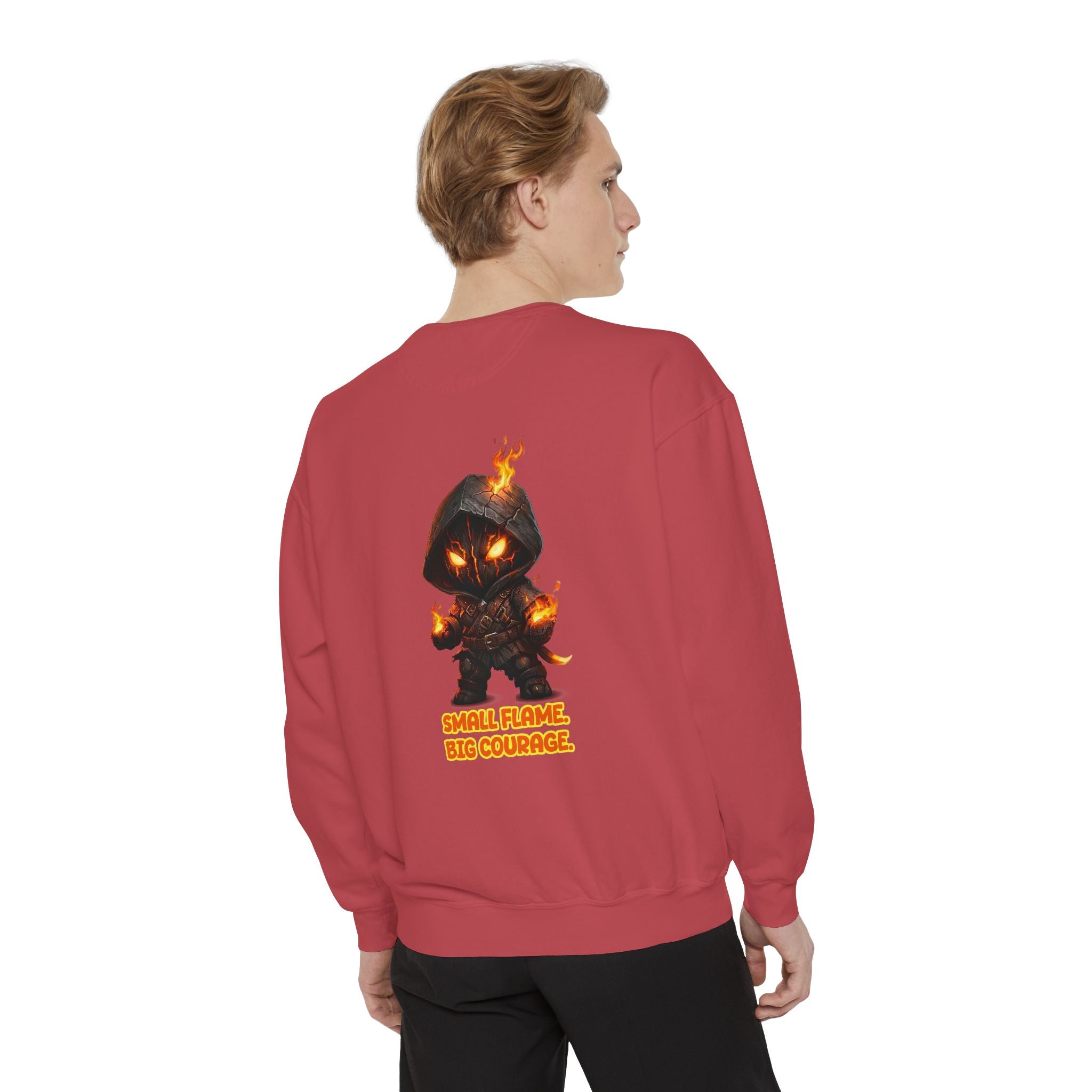 Embrace Your Demons Sweatshirt — Small Flame, Big Courage Graphic Crewneck