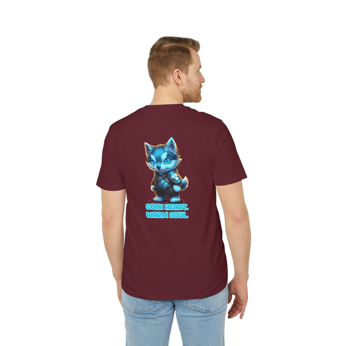 Embrace Your Demons T-Shirt — Cute Blue Fox 'Cold Heart, Warm Soul' Graphic Tee