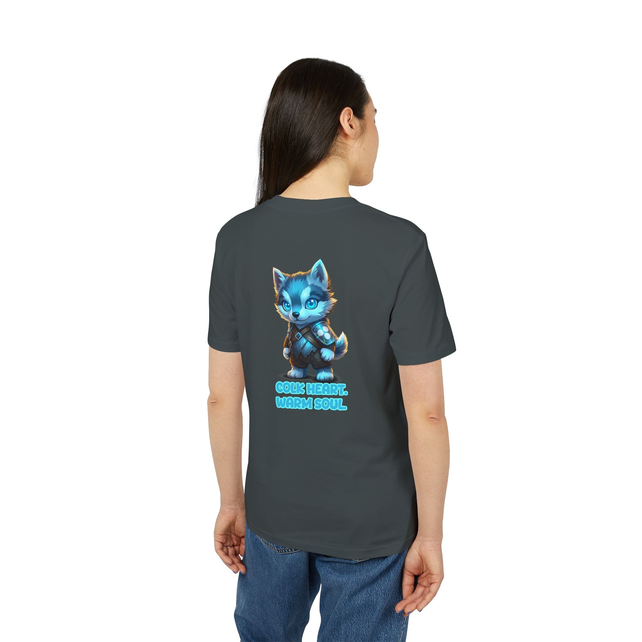 Embrace Your Demons T-Shirt — Cute Blue Fox 'Cold Heart, Warm Soul' Graphic Tee