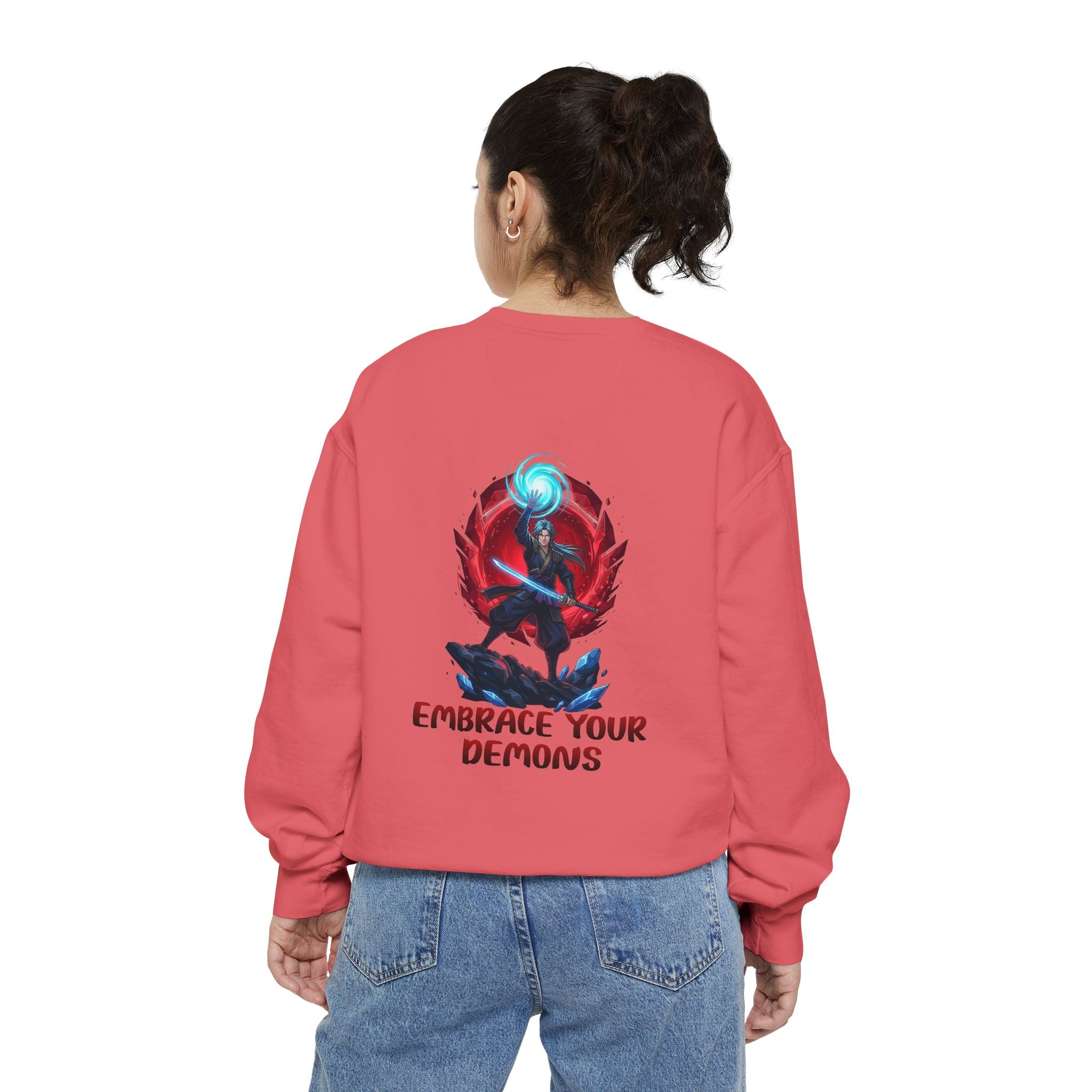 Embrace Your Demons Sweatshirt — Spiritual Fox Art Crewneck