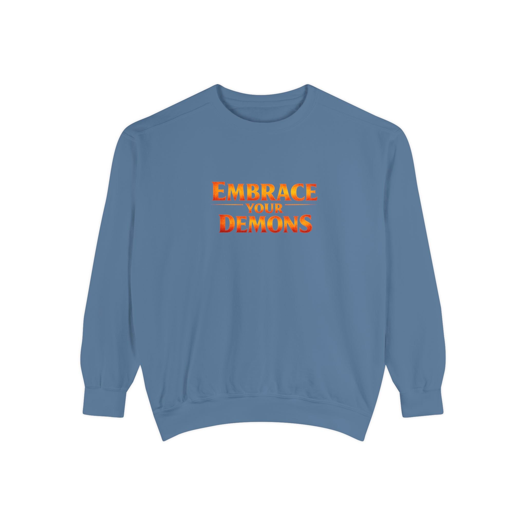 Embrace Your Demons Sweatshirt — Angel Warrior Graphic Crewneck