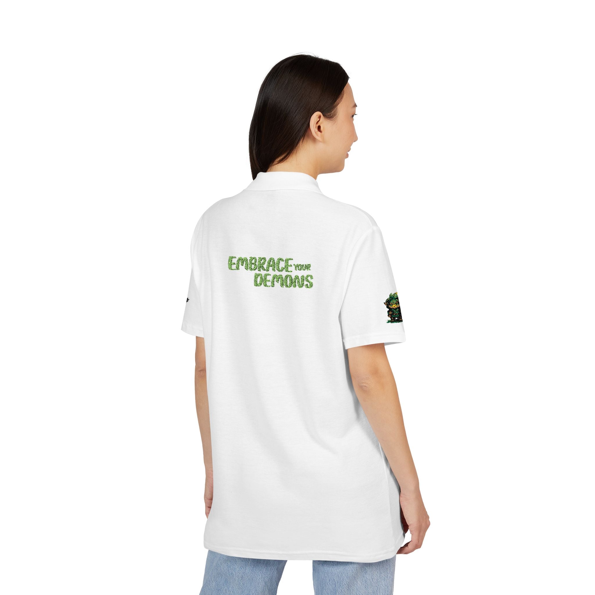 Embrace Your Demons Embroidered 'Forest of Feelings' Polo Shirt